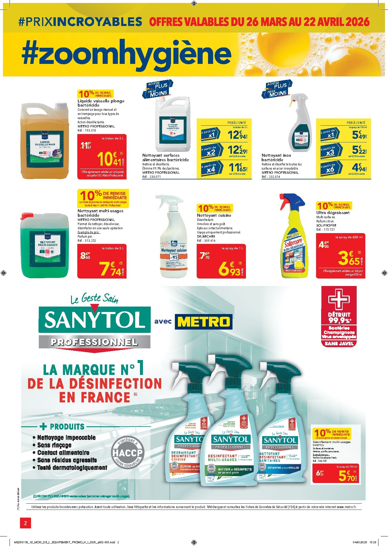 metro - Catalogue Metro - Prix Incroyables CHR valable du 26/03/2026 au 20/05/2026 - page: 2