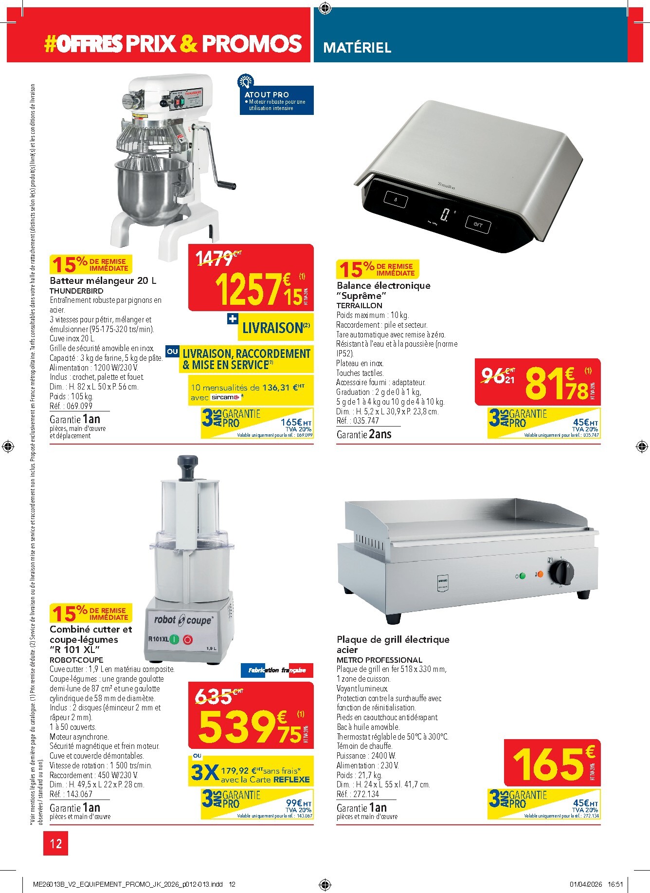 metro - Current Metro - Offres Prix & Promos Equipement leaflet valid from de jeudi 23/04/2026 to du mercredi 20/05/2026 - page: 12