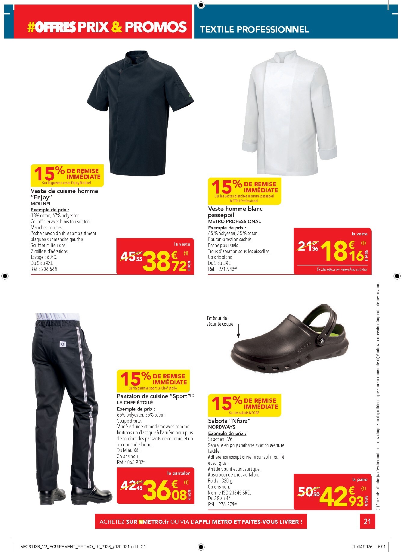 metro - Current Metro - Offres Prix & Promos Equipement leaflet valid from de jeudi 23/04/2026 to du mercredi 20/05/2026 - page: 21