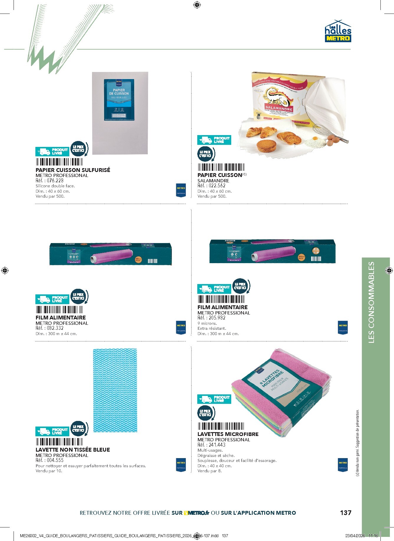 metro - Current Metro - #Boulangers Pâtissiers leaflet valid from de jeudi 30/04/2026 to de jeudi 31/12/2026 - page: 137