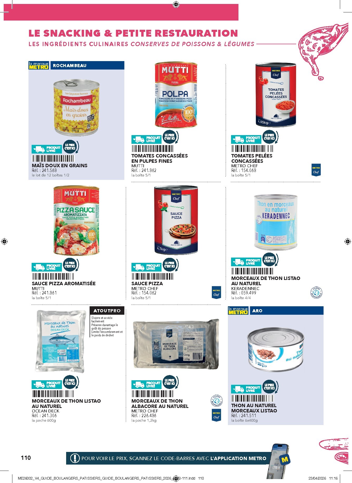 metro - Current Metro - #Boulangers Pâtissiers leaflet valid from de jeudi 30/04/2026 to de jeudi 31/12/2026 - page: 110