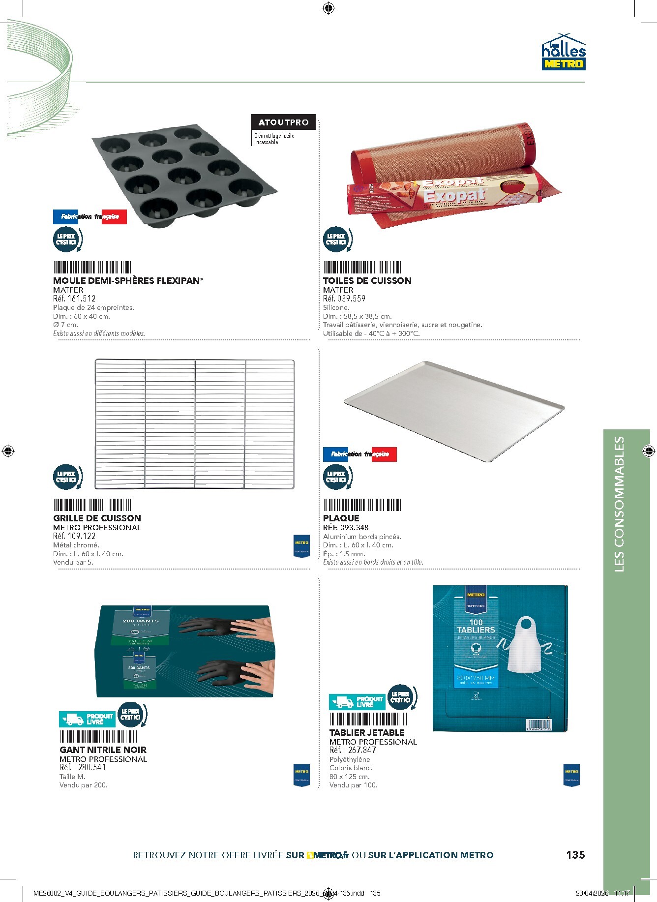 metro - Current Metro - #Boulangers Pâtissiers leaflet valid from de jeudi 30/04/2026 to de jeudi 31/12/2026 - page: 135