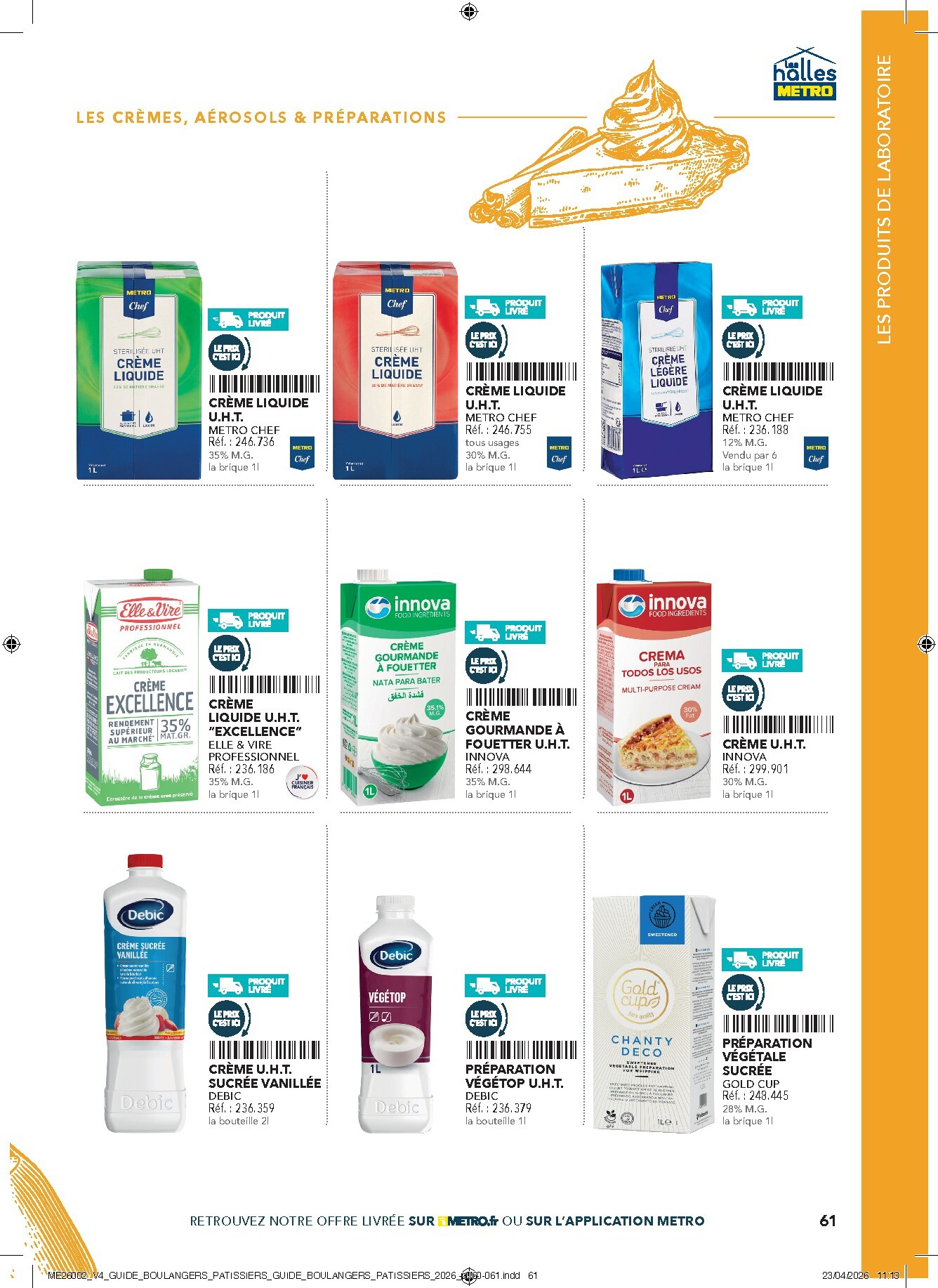 metro - Current Metro - #Boulangers Pâtissiers leaflet valid from de jeudi 30/04/2026 to de jeudi 31/12/2026 - page: 61
