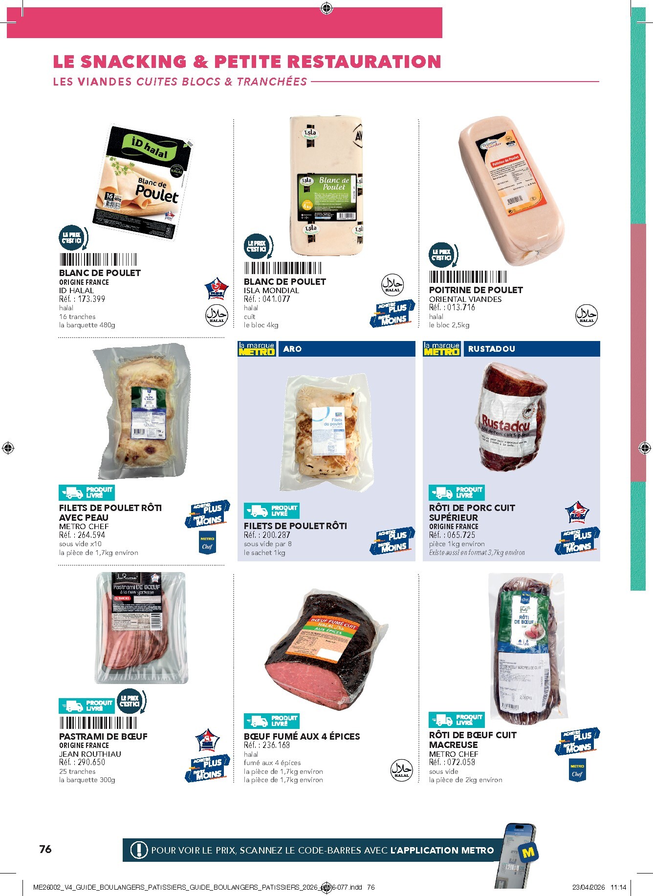 metro - Current Metro - #Boulangers Pâtissiers leaflet valid from de jeudi 30/04/2026 to de jeudi 31/12/2026 - page: 76