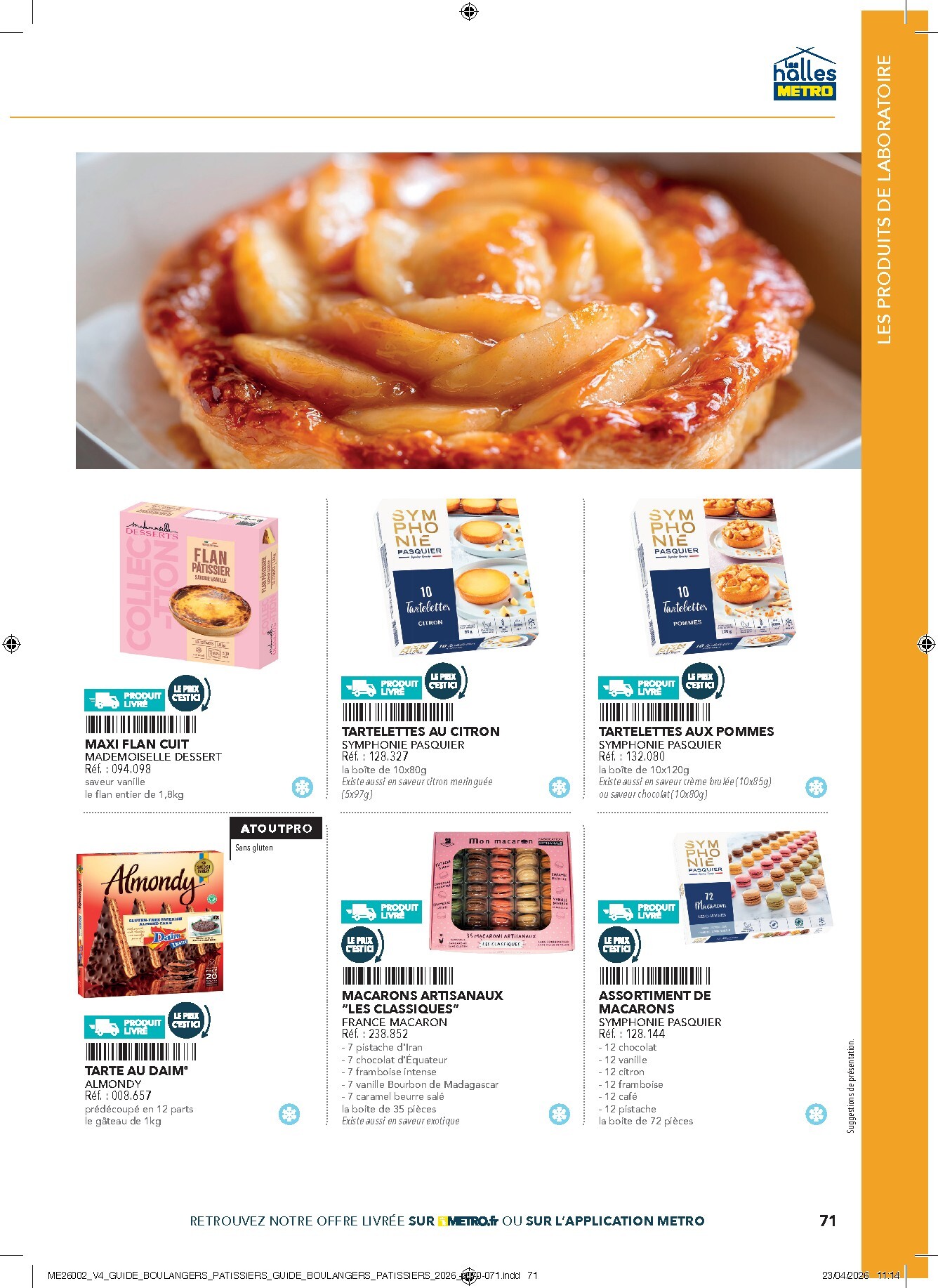 metro - Current Metro - #Boulangers Pâtissiers leaflet valid from de jeudi 30/04/2026 to de jeudi 31/12/2026 - page: 71