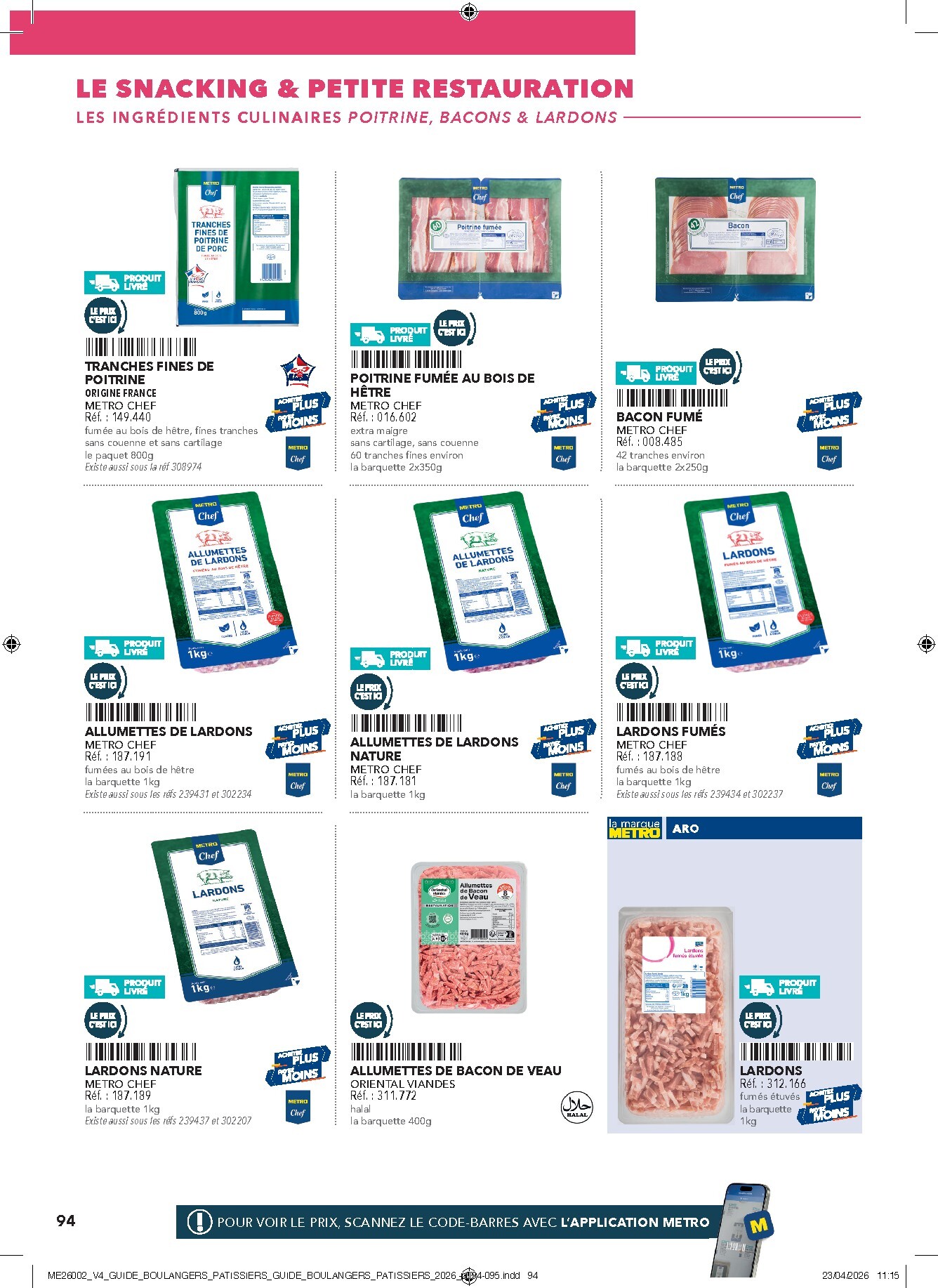 metro - Current Metro - #Boulangers Pâtissiers leaflet valid from de jeudi 30/04/2026 to de jeudi 31/12/2026 - page: 94