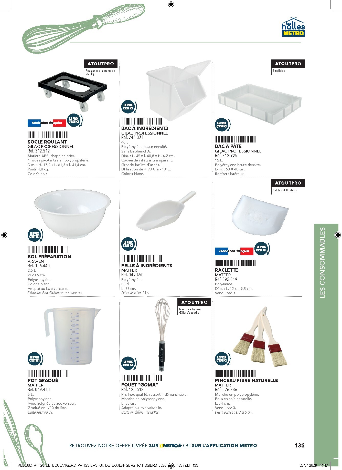 metro - Current Metro - #Boulangers Pâtissiers leaflet valid from de jeudi 30/04/2026 to de jeudi 31/12/2026 - page: 133