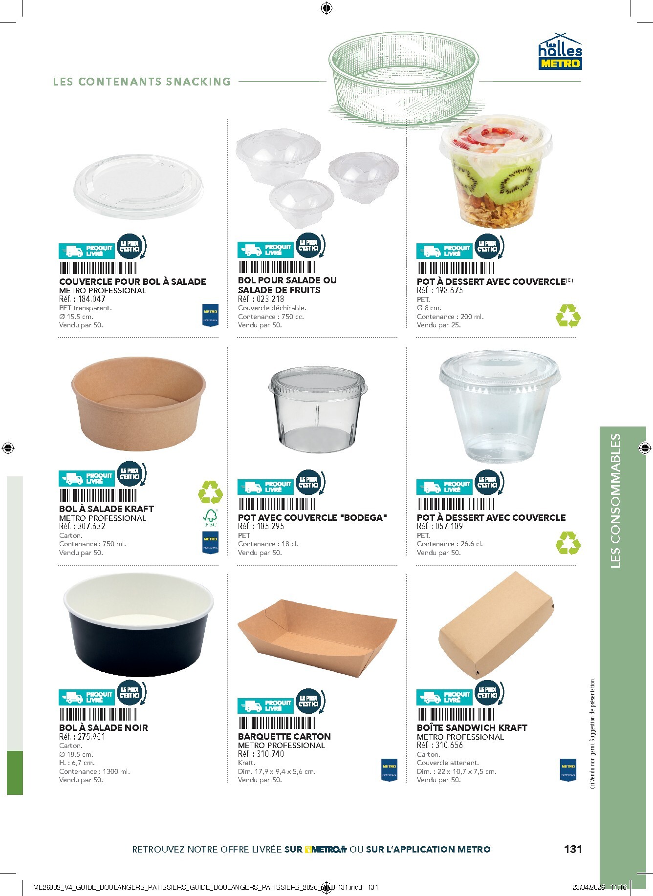 metro - Current Metro - #Boulangers Pâtissiers leaflet valid from de jeudi 30/04/2026 to de jeudi 31/12/2026 - page: 131