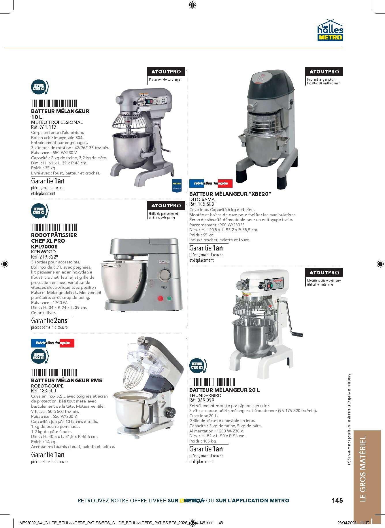 metro - Current Metro - #Boulangers Pâtissiers leaflet valid from de jeudi 30/04/2026 to de jeudi 31/12/2026 - page: 145