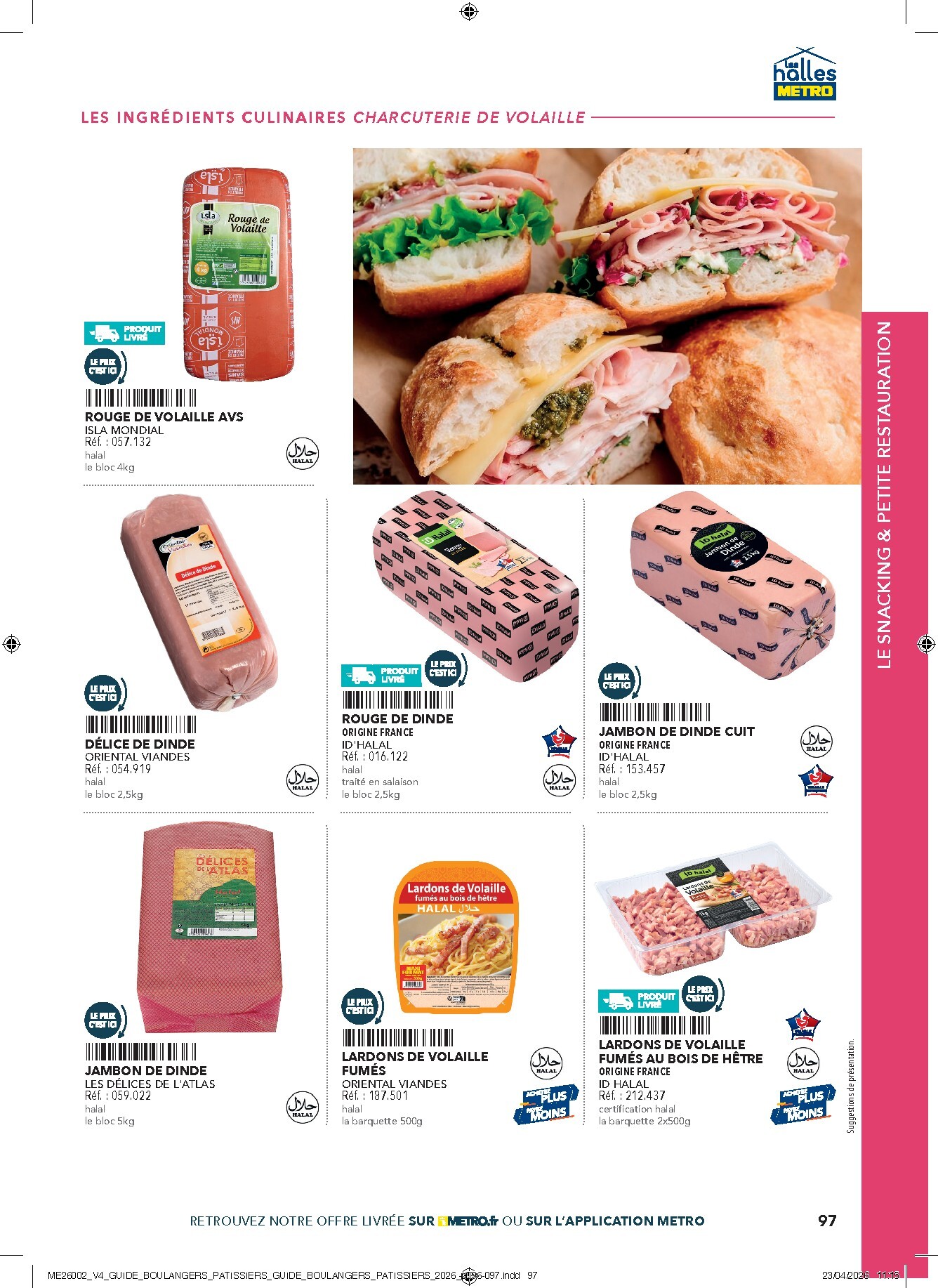 metro - Current Metro - #Boulangers Pâtissiers leaflet valid from de jeudi 30/04/2026 to de jeudi 31/12/2026 - page: 97