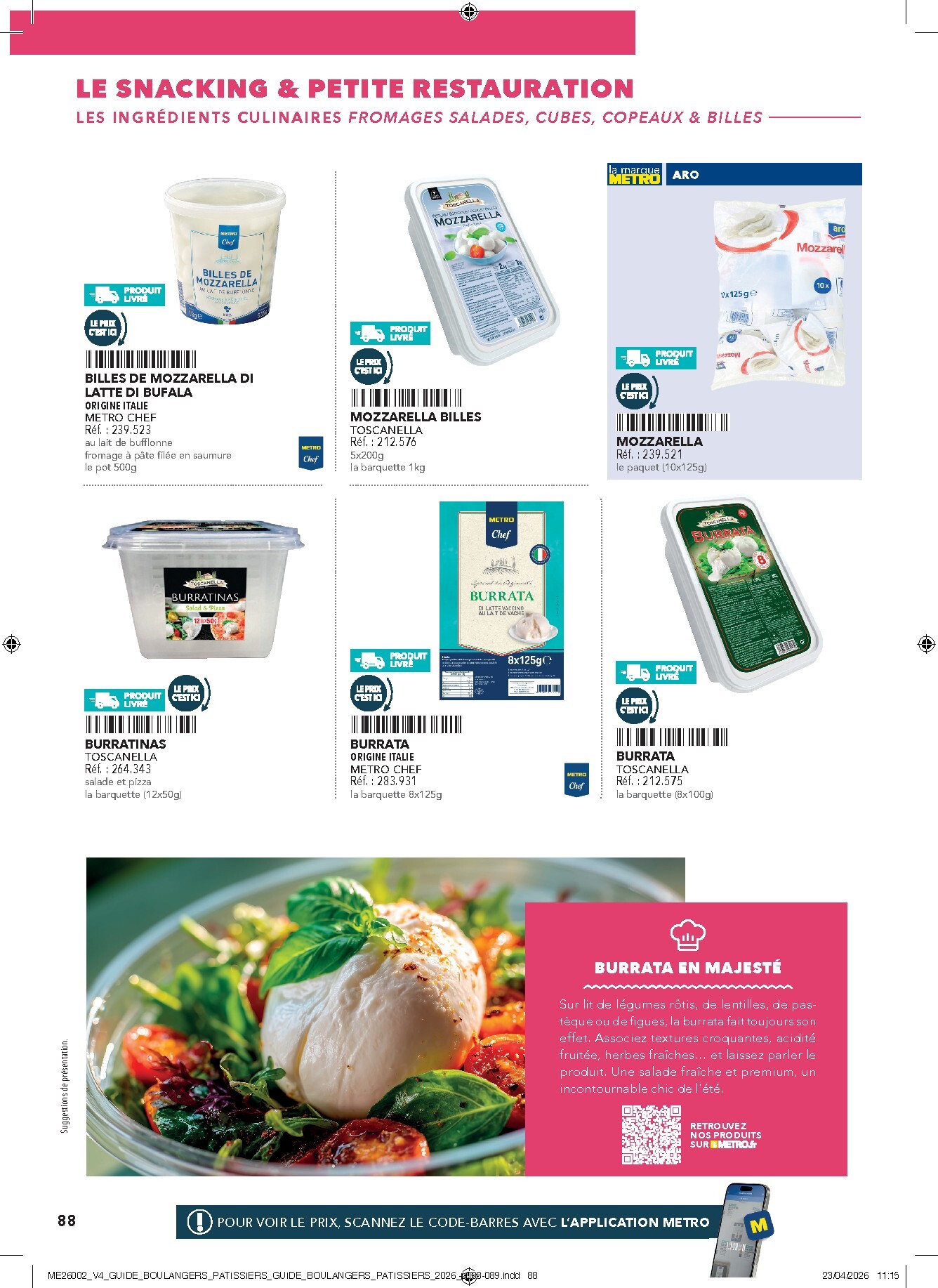 metro - Current Metro - #Boulangers Pâtissiers leaflet valid from de jeudi 30/04/2026 to de jeudi 31/12/2026 - page: 88