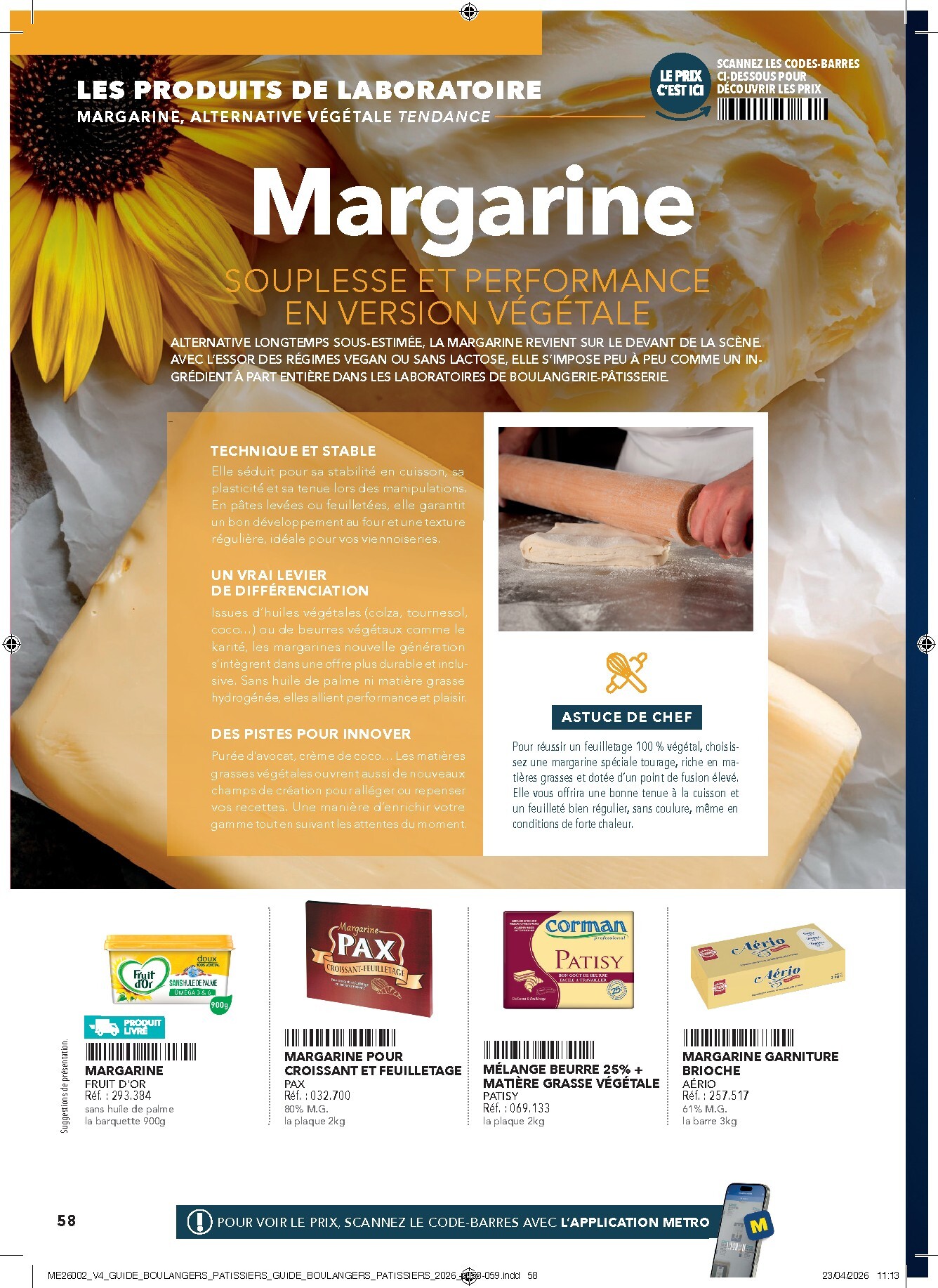 metro - Current Metro - #Boulangers Pâtissiers leaflet valid from de jeudi 30/04/2026 to de jeudi 31/12/2026 - page: 58