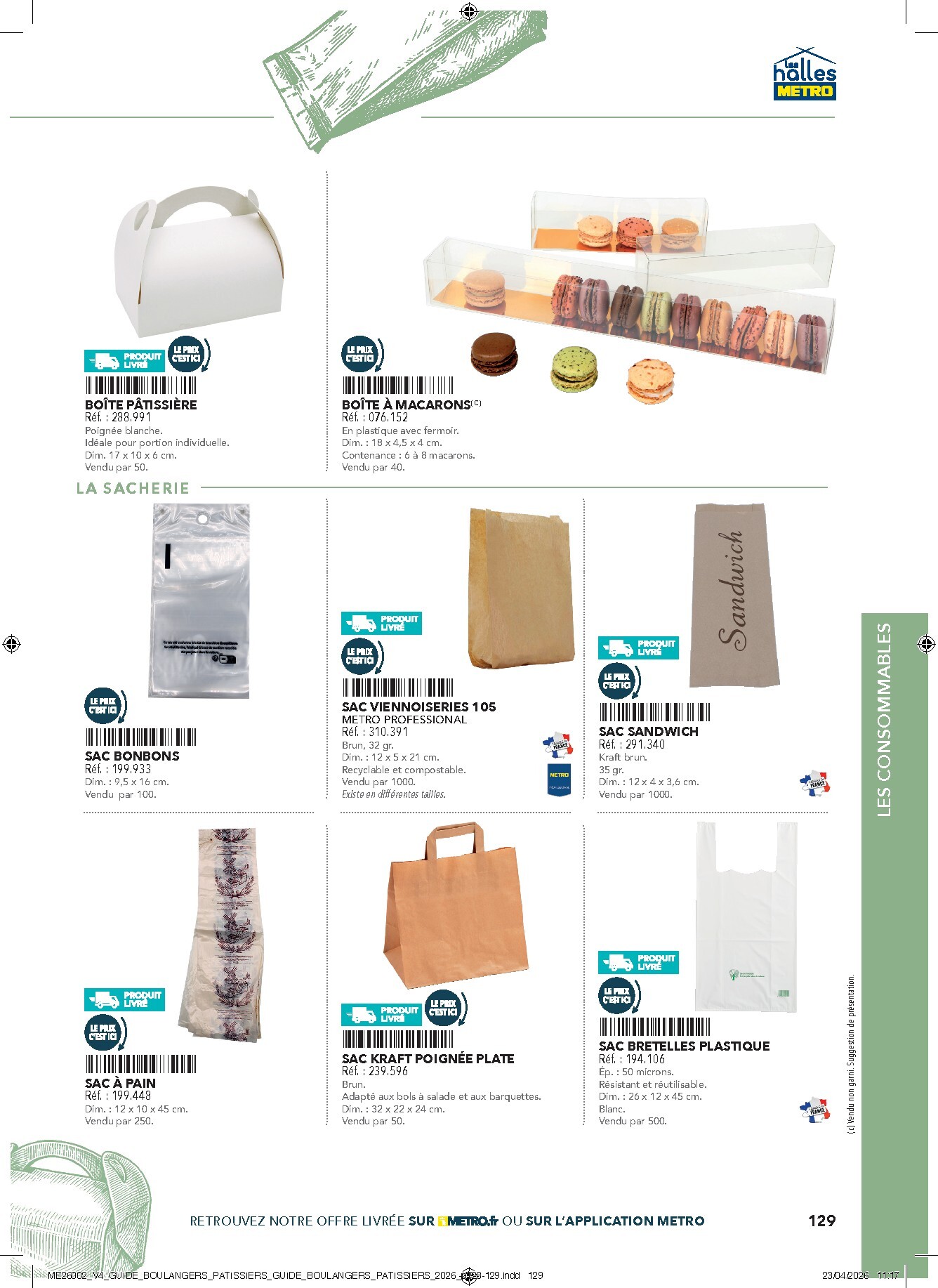 metro - Current Metro - #Boulangers Pâtissiers leaflet valid from de jeudi 30/04/2026 to de jeudi 31/12/2026 - page: 129