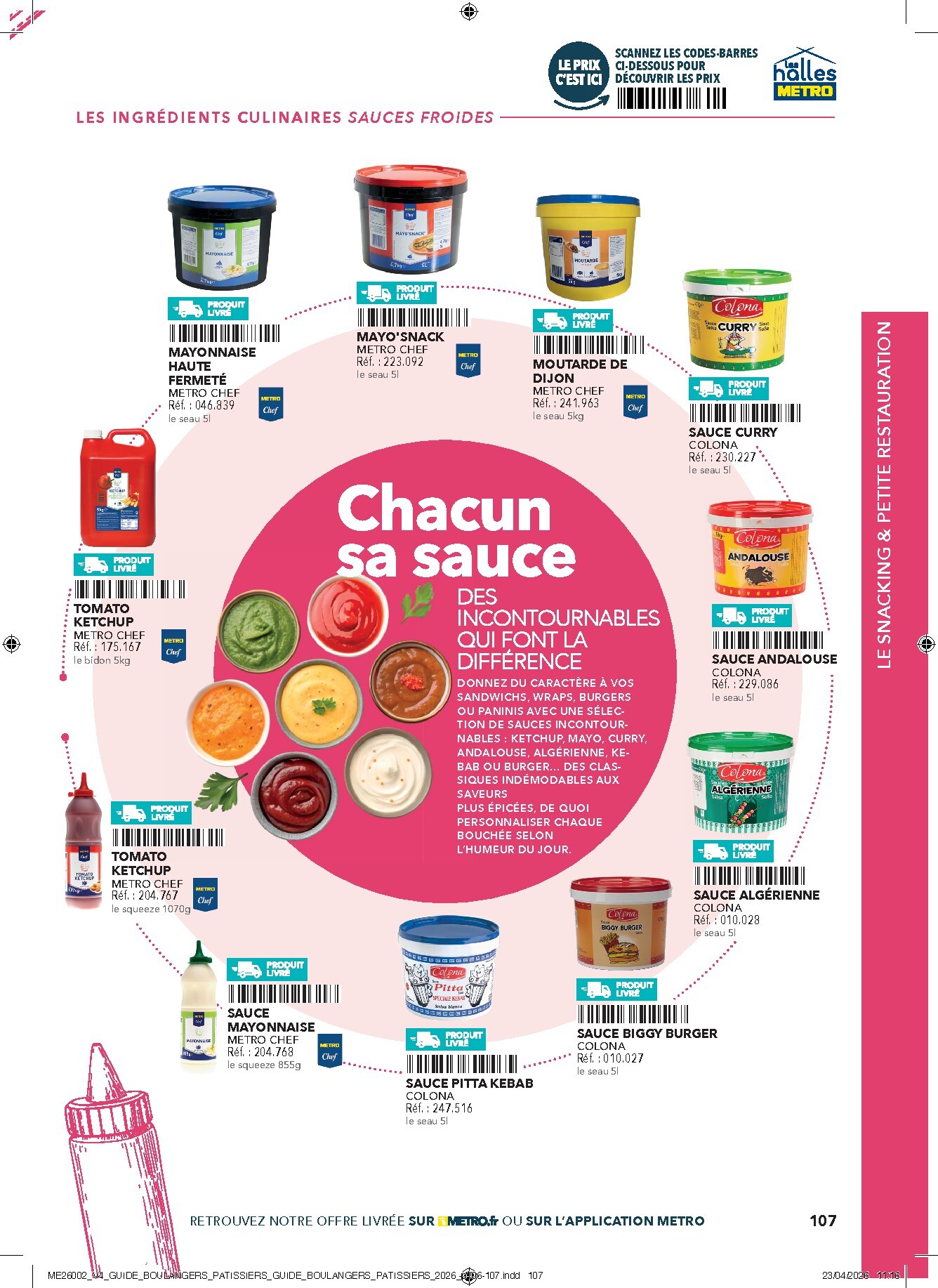 metro - Current Metro - #Boulangers Pâtissiers leaflet valid from de jeudi 30/04/2026 to de jeudi 31/12/2026 - page: 107