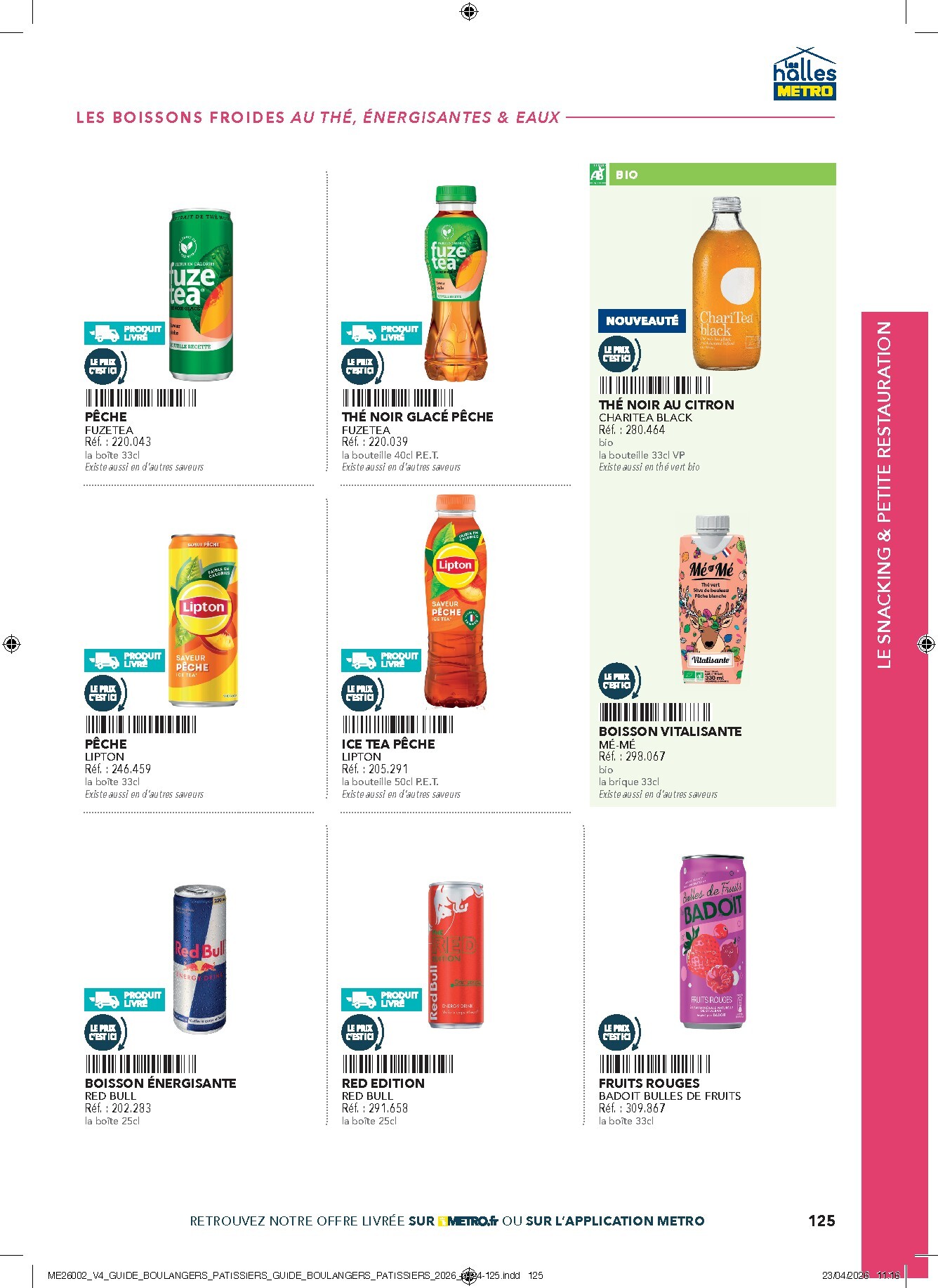 metro - Current Metro - #Boulangers Pâtissiers leaflet valid from de jeudi 30/04/2026 to de jeudi 31/12/2026 - page: 125