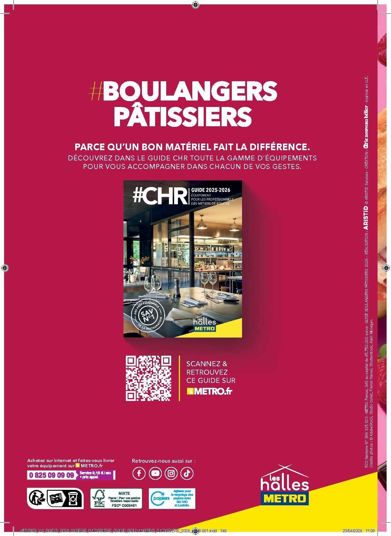 metro - Current Metro - #Boulangers Pâtissiers leaflet valid from de jeudi 30/04/2026 to de jeudi 31/12/2026 - page: 148