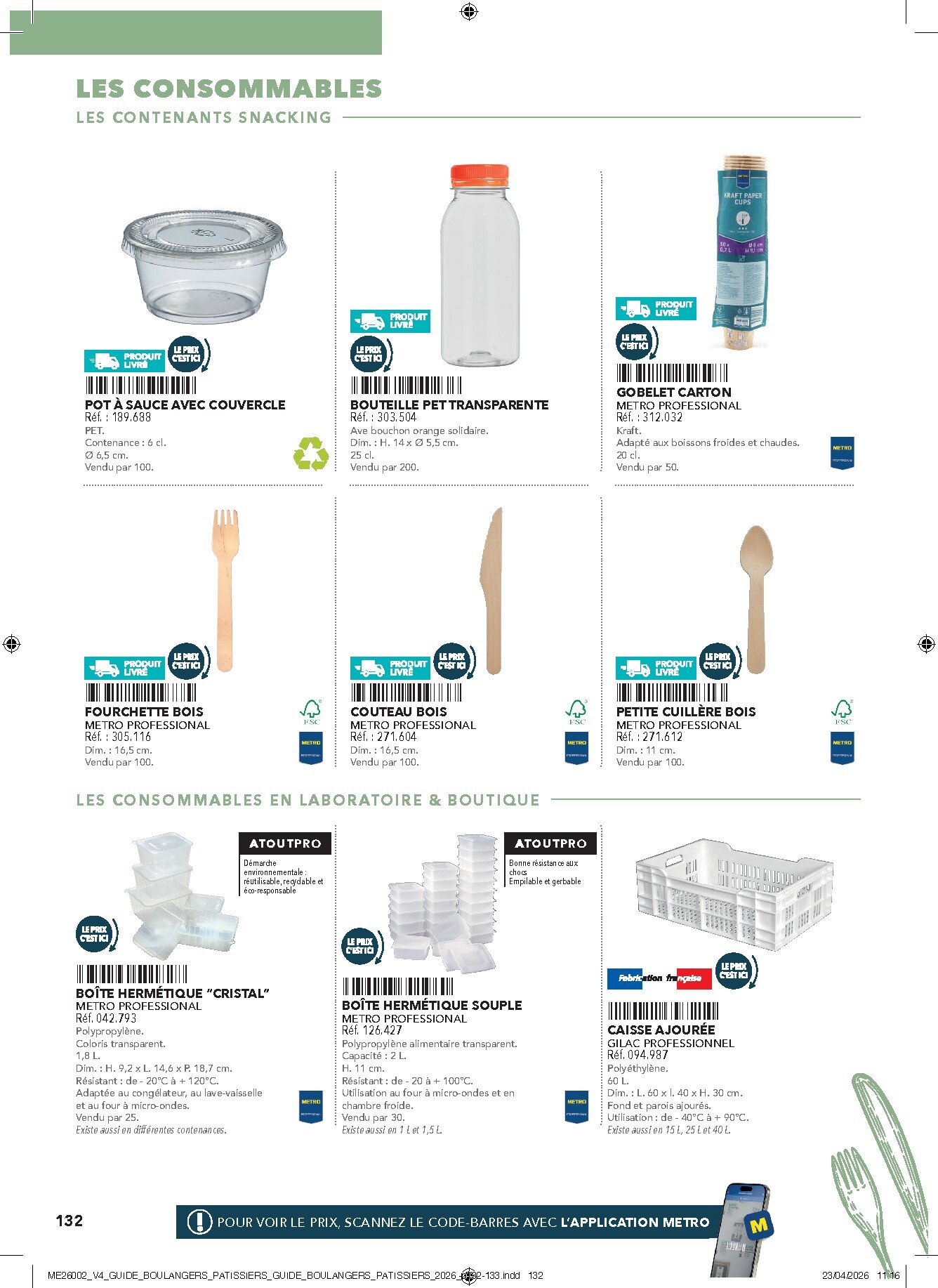 metro - Current Metro - #Boulangers Pâtissiers leaflet valid from de jeudi 30/04/2026 to de jeudi 31/12/2026 - page: 132