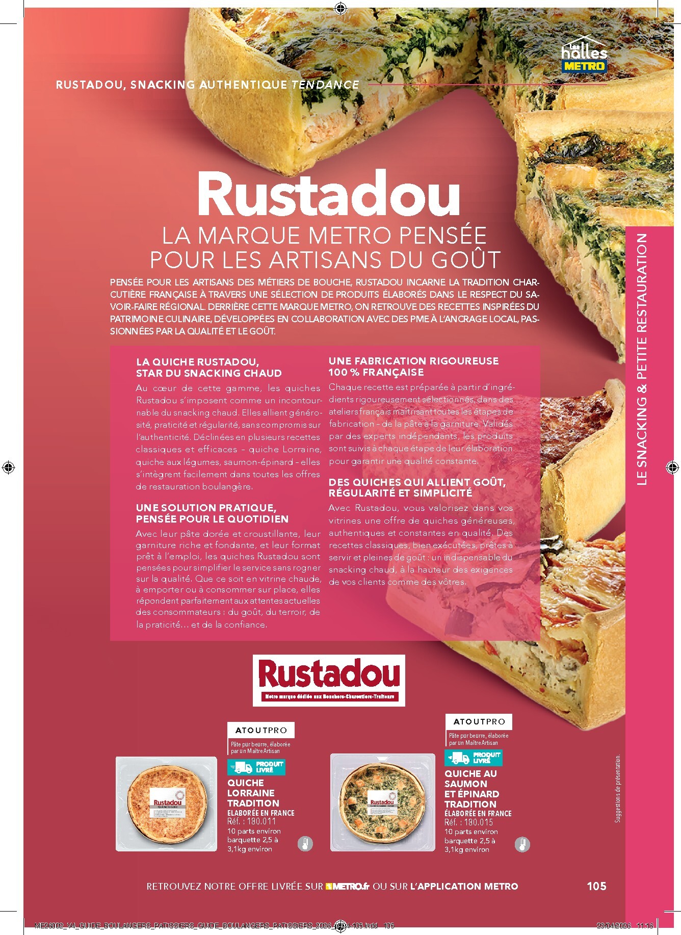 metro - Current Metro - #Boulangers Pâtissiers leaflet valid from de jeudi 30/04/2026 to de jeudi 31/12/2026 - page: 105