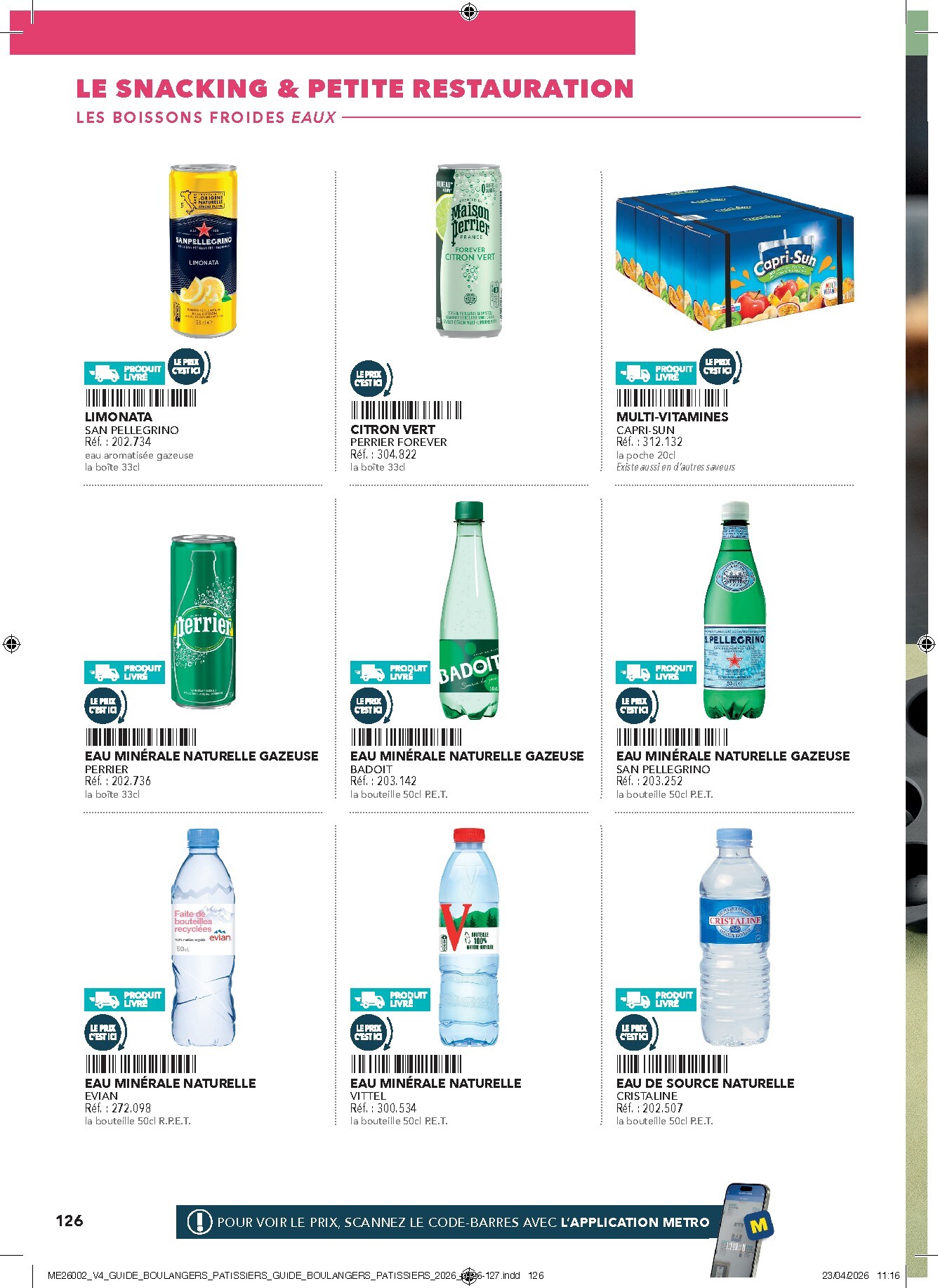 metro - Current Metro - #Boulangers Pâtissiers leaflet valid from de jeudi 30/04/2026 to de jeudi 31/12/2026 - page: 126