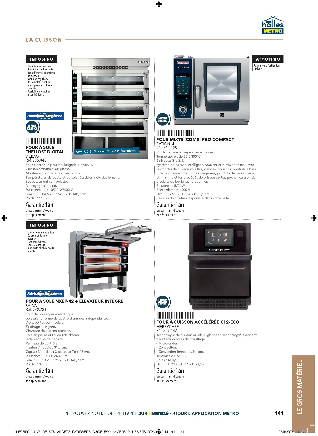 metro - Current Metro - #Boulangers Pâtissiers leaflet valid from de jeudi 30/04/2026 to de jeudi 31/12/2026 - page: 141