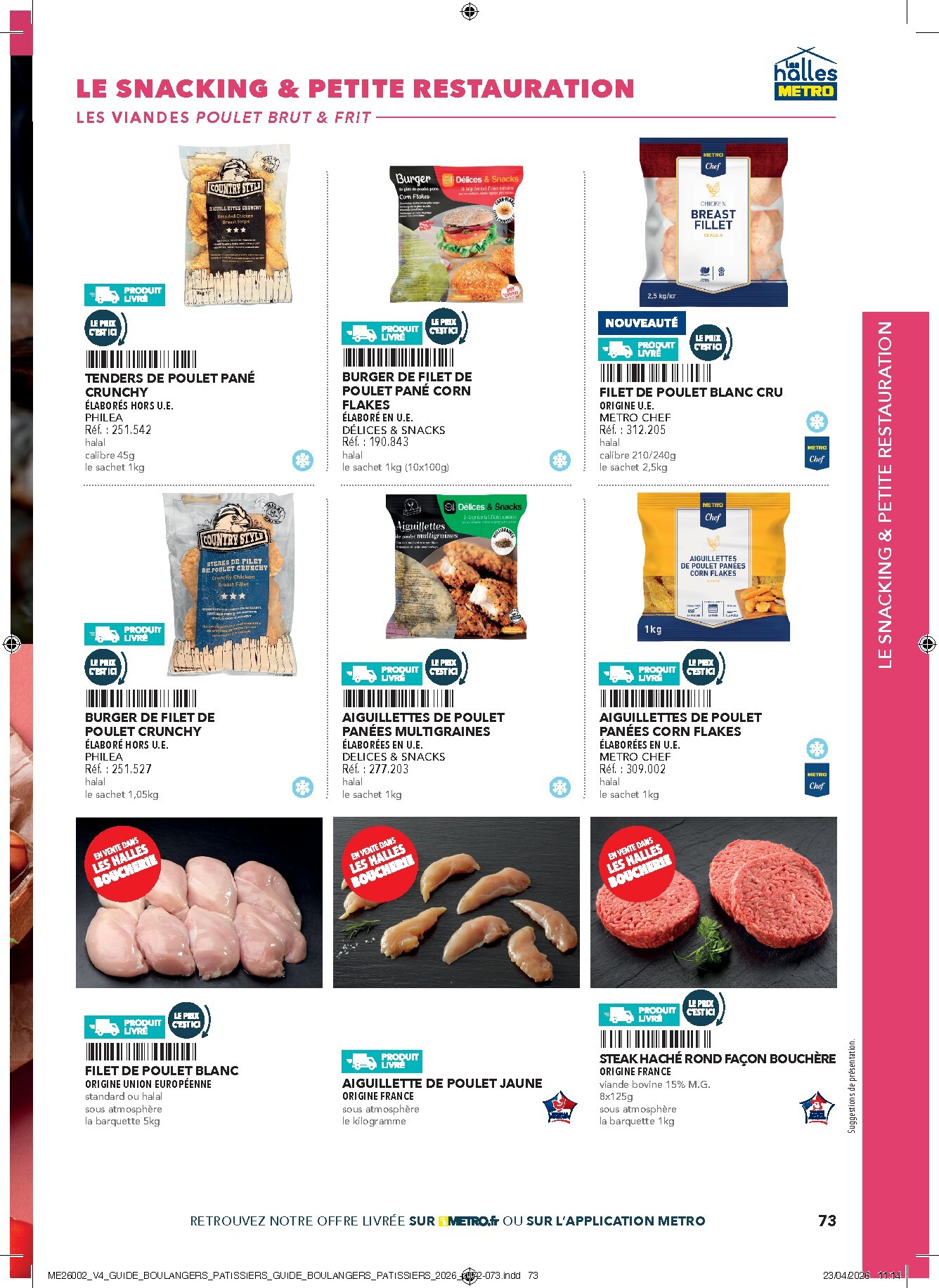 metro - Current Metro - #Boulangers Pâtissiers leaflet valid from de jeudi 30/04/2026 to de jeudi 31/12/2026 - page: 73