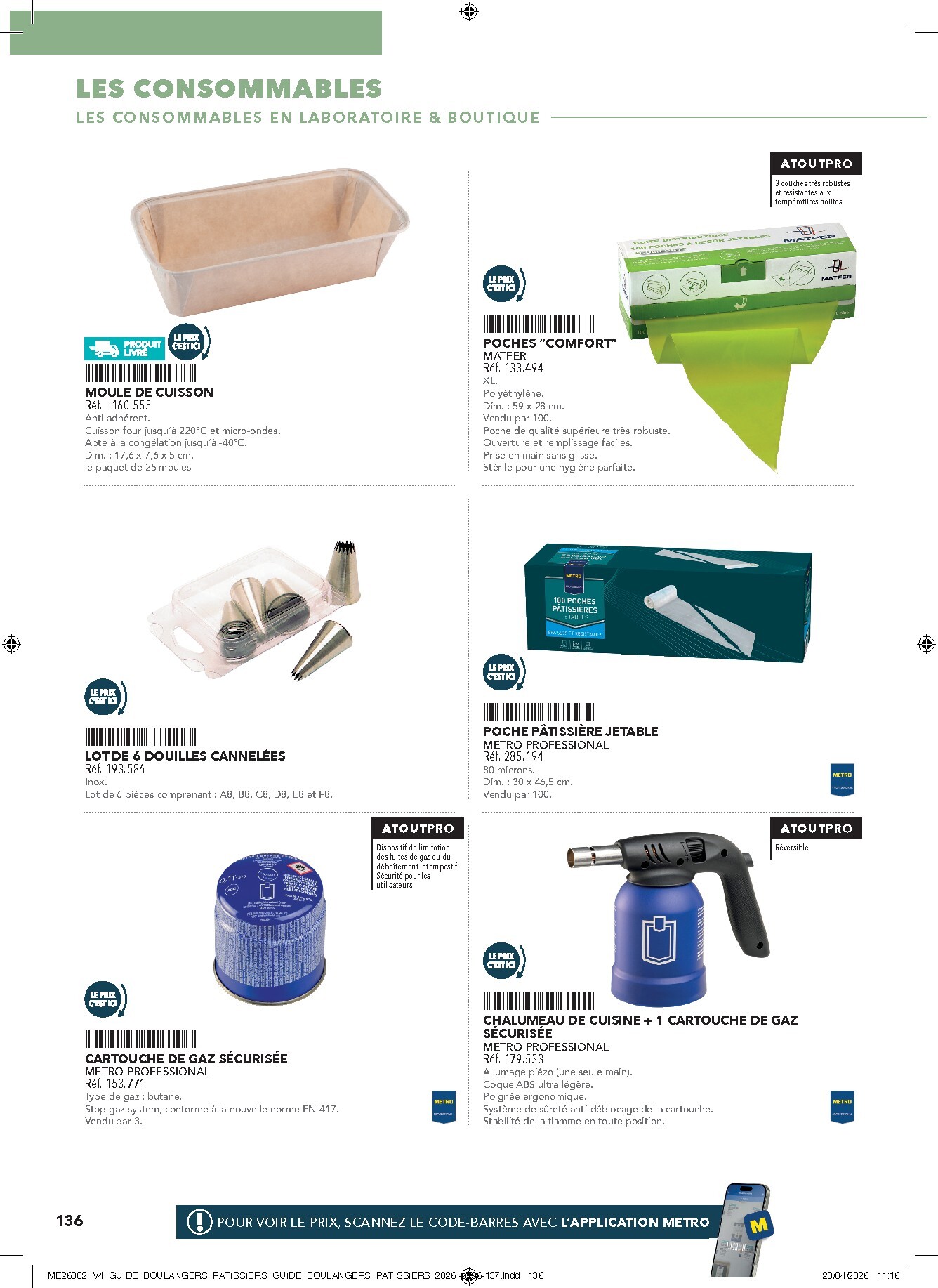 metro - Current Metro - #Boulangers Pâtissiers leaflet valid from de jeudi 30/04/2026 to de jeudi 31/12/2026 - page: 136