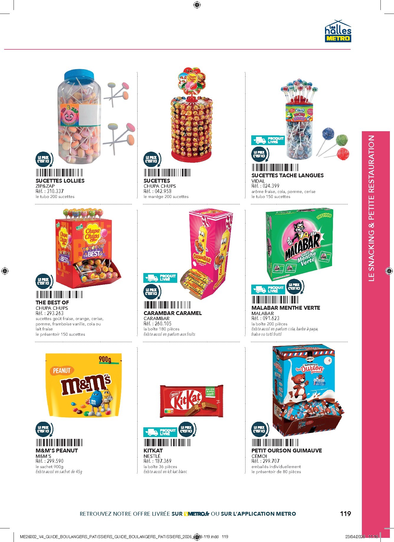 metro - Current Metro - #Boulangers Pâtissiers leaflet valid from de jeudi 30/04/2026 to de jeudi 31/12/2026 - page: 119
