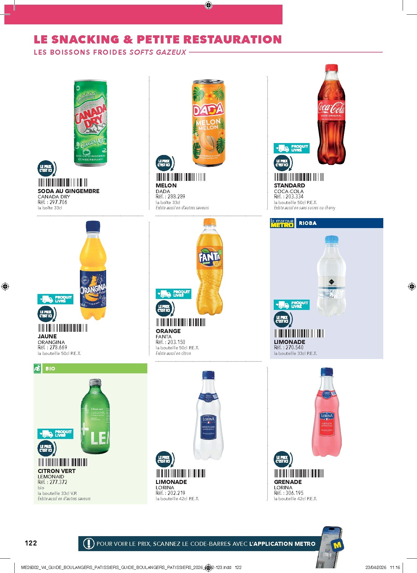 metro - Current Metro - #Boulangers Pâtissiers leaflet valid from de jeudi 30/04/2026 to de jeudi 31/12/2026 - page: 122