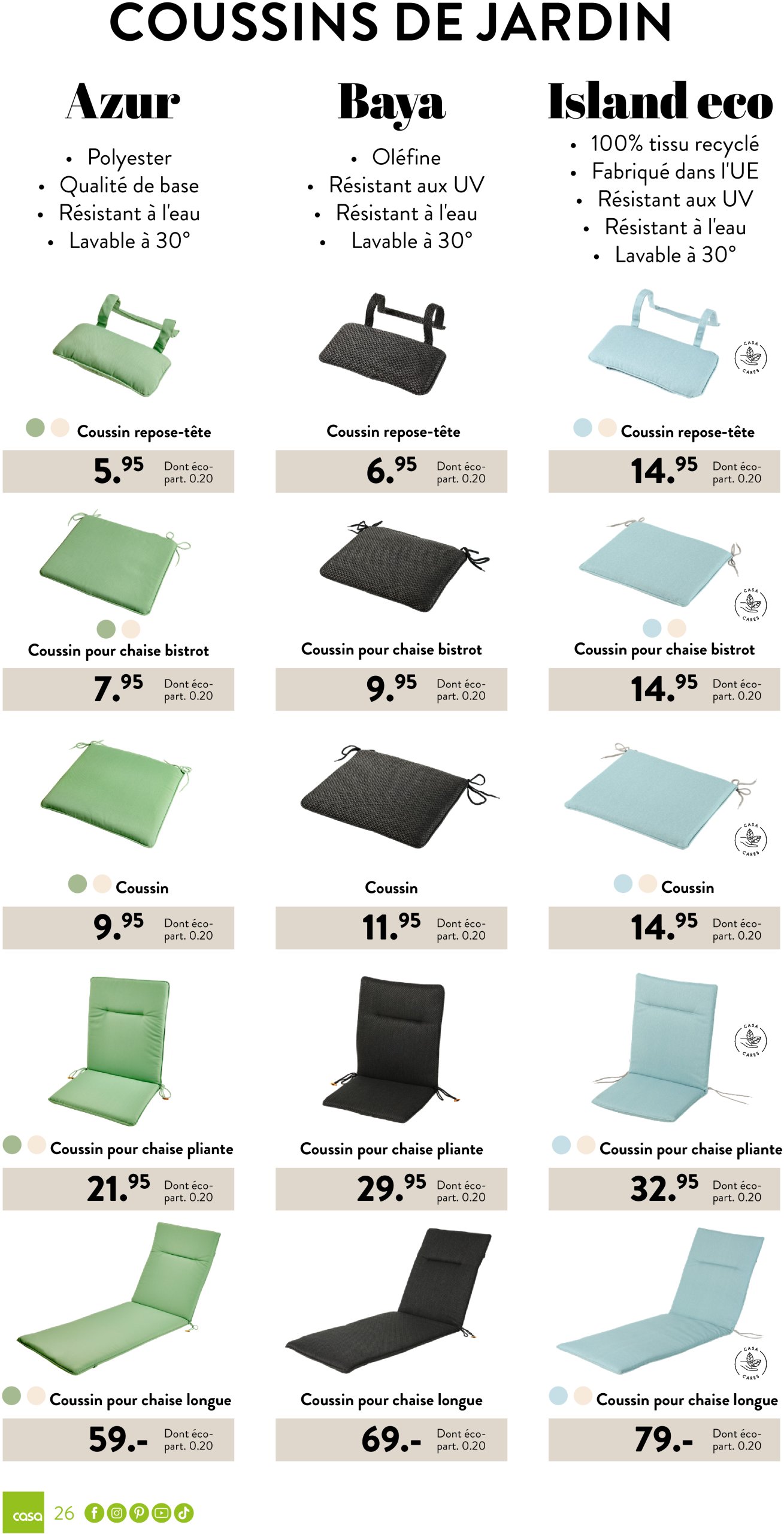casa - Catalogue Casa - Jardin valable dès 03/03 - 30/09 - page: 26 casa - Catalogue Casa - Jardin valable dès 03/03 - 30/09 - page: 26