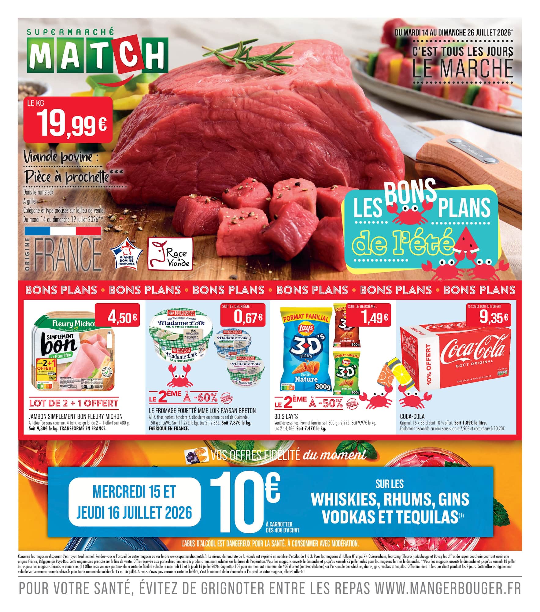 match - Flyer Match pour la semaine prochaine du du mardi 14/07/2026 au du dimanche 26/07/2026