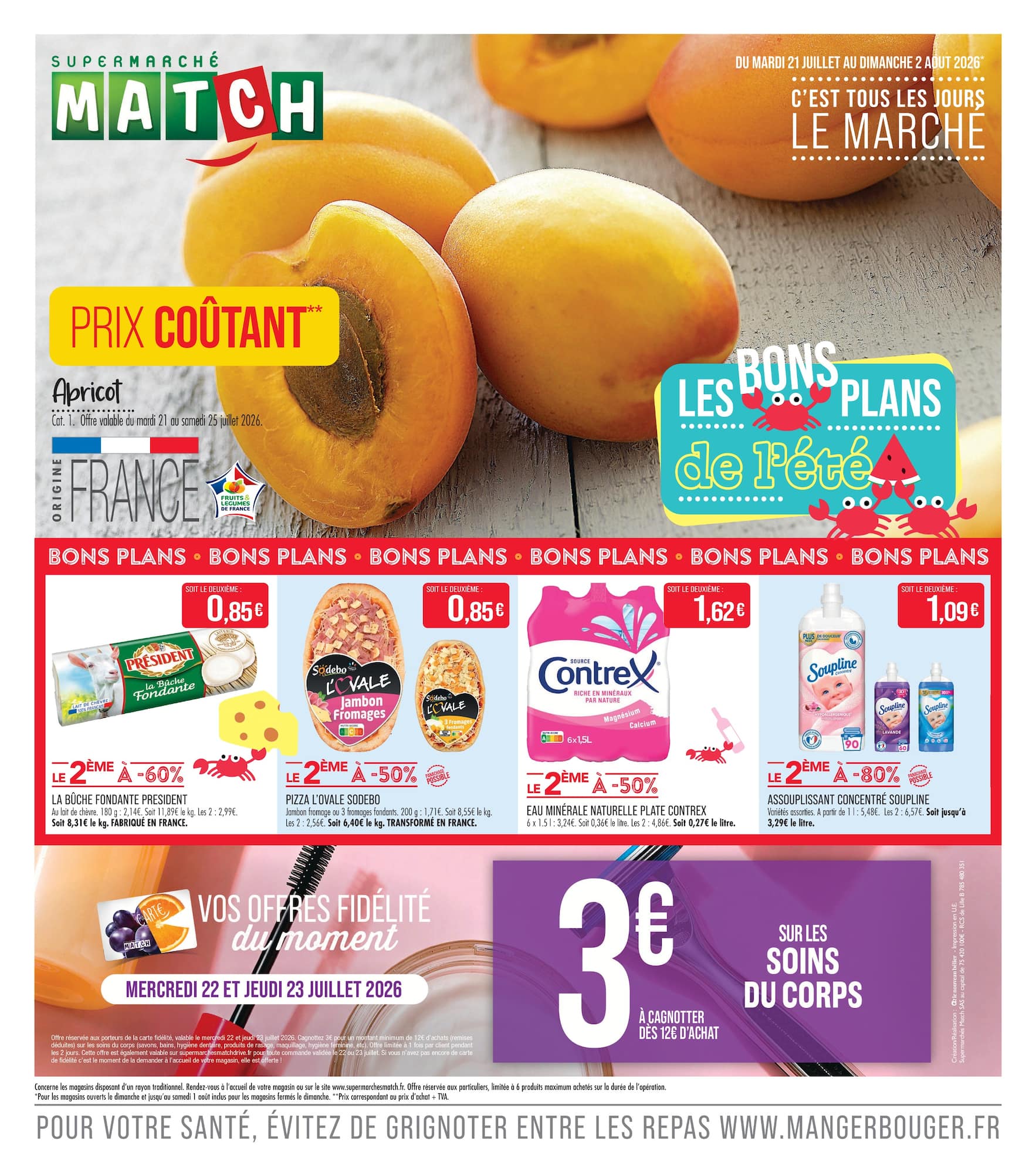 match - Flyer Match - LES BONS PLANS de l'été pour la semaine prochaine du du lundi 20/07/2026 au du dimanche 02/08/2026
