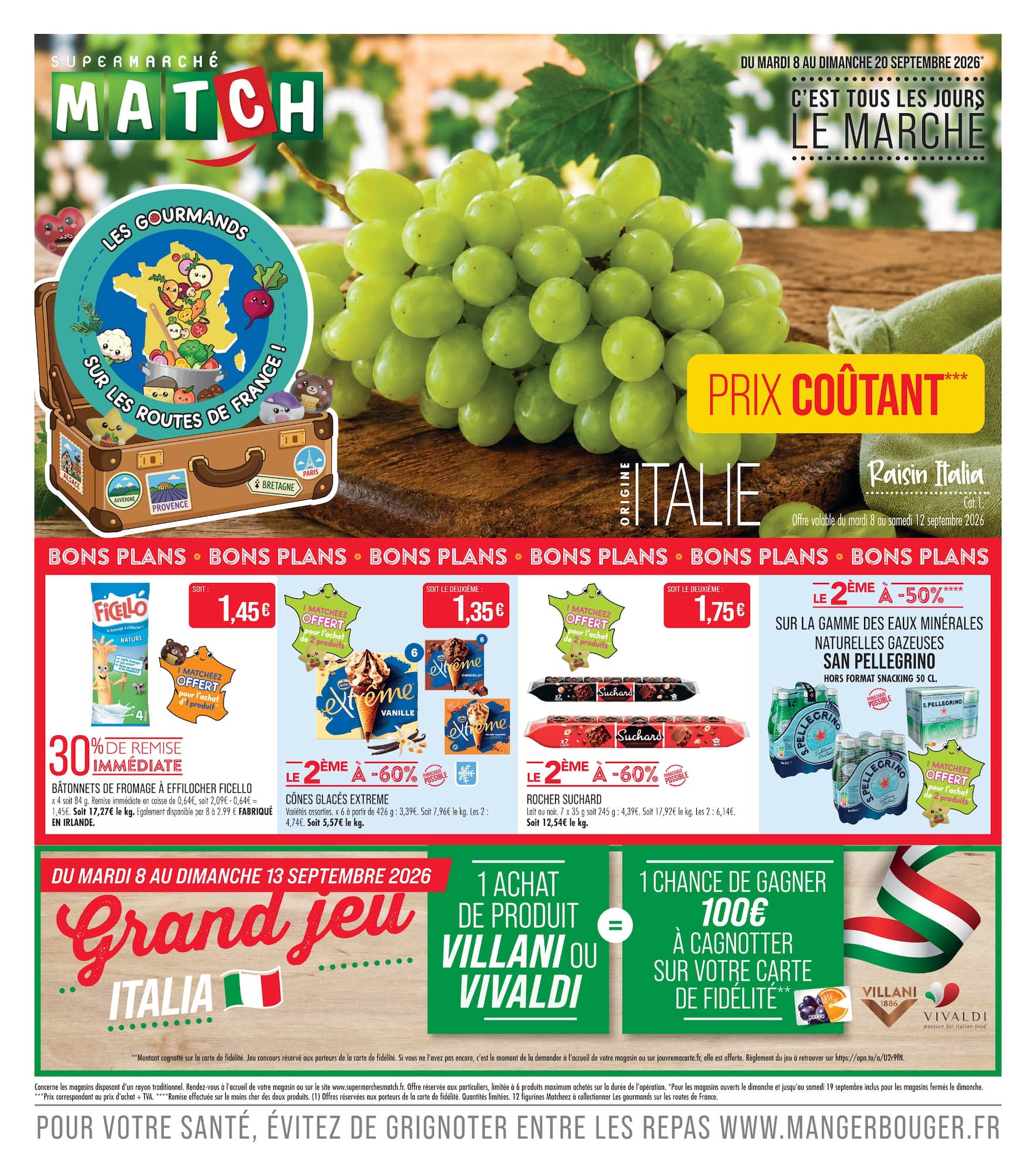 match - Flyer Match pour la semaine prochaine du du mardi 08/09/2026 au du dimanche 20/09/2026