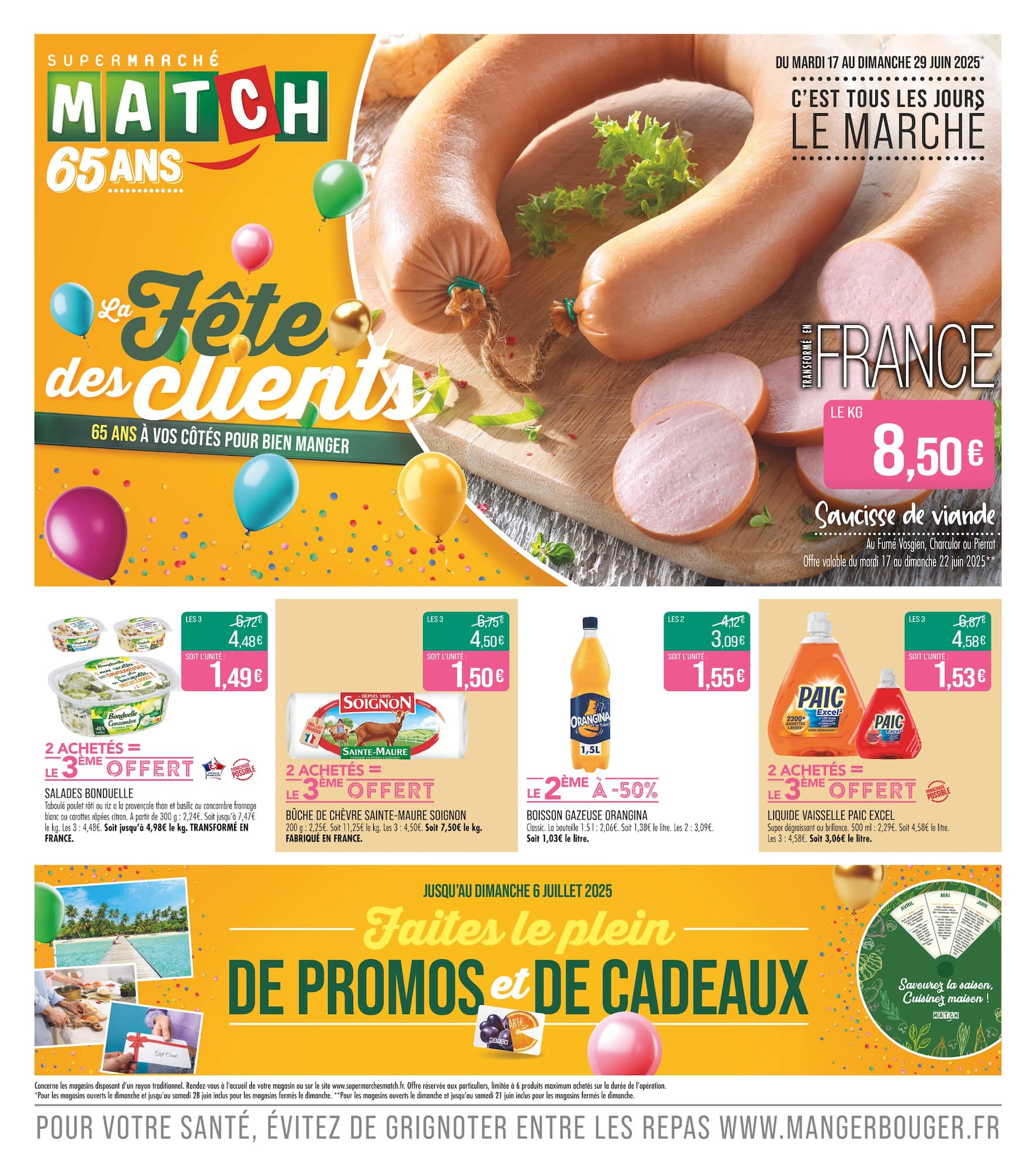 match - Catalogue Match - La Fête des clients valable du 17/06 au 29/06