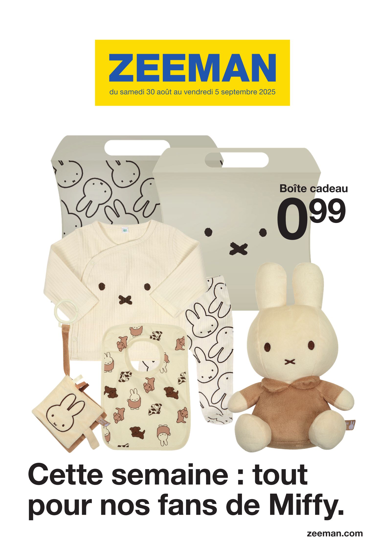 zeeman - Catalogue Zeeman - Miffy valable du 30/08 au 05/09