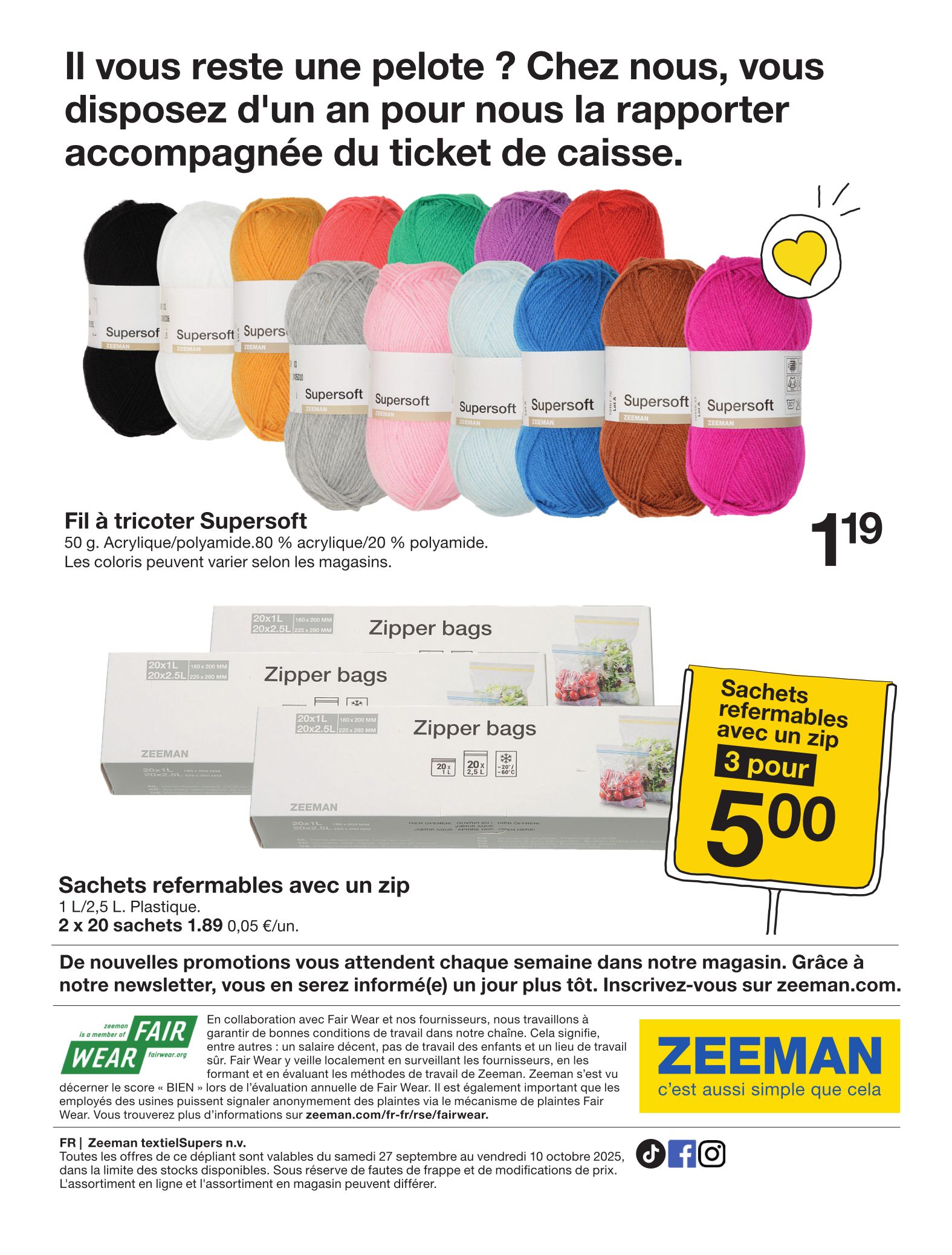 zeeman - Catalogue Zeeman valable du 27/09 au 10/10 - page: 24