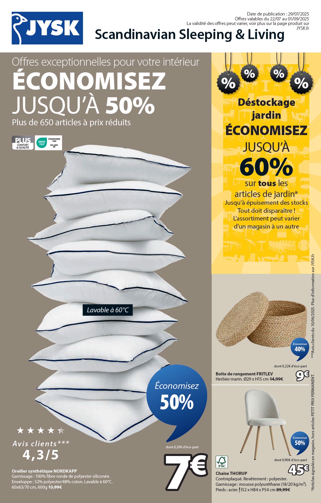 jysk - Catalogue JYSK valable du 29/07 au 01/09
