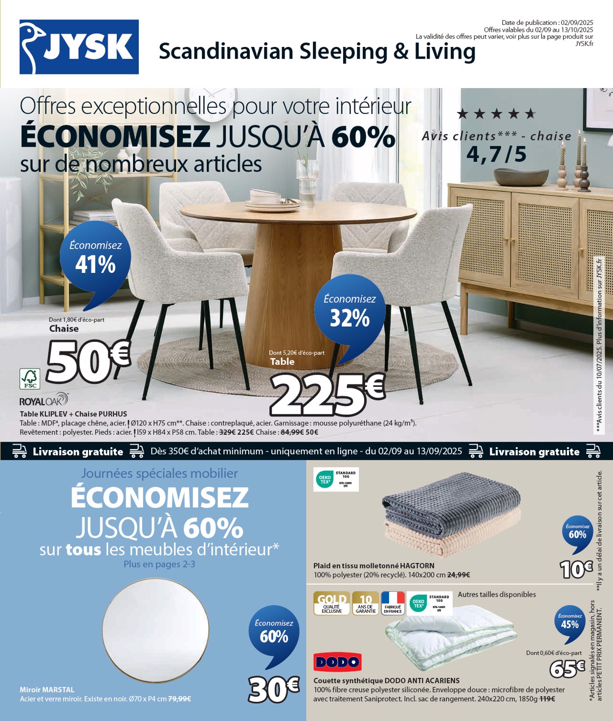 jysk - Catalogue JYSK valable du 02/09 au 13/10