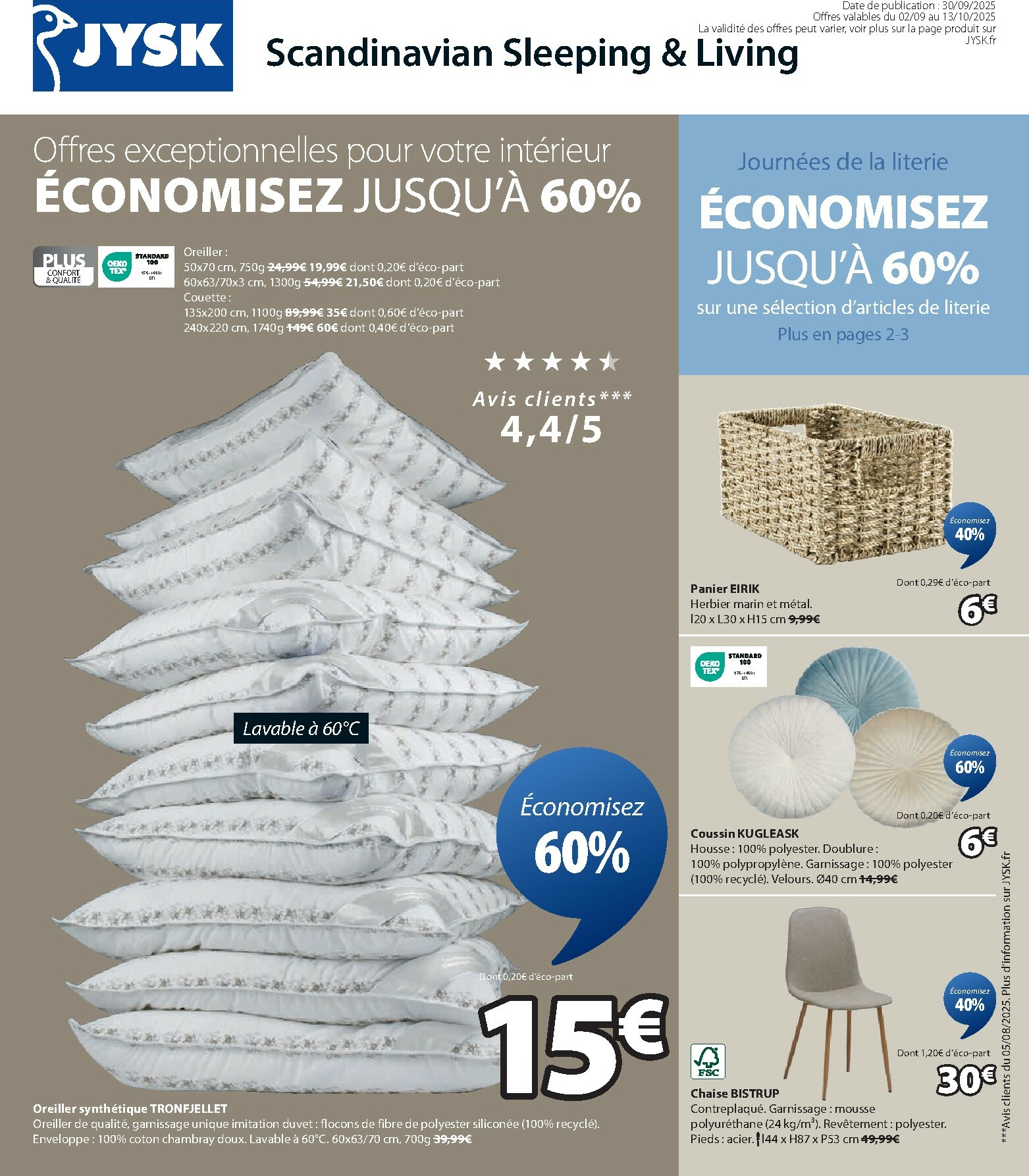 jysk - Catalogue JYSK valable du 30/09 au 13/10