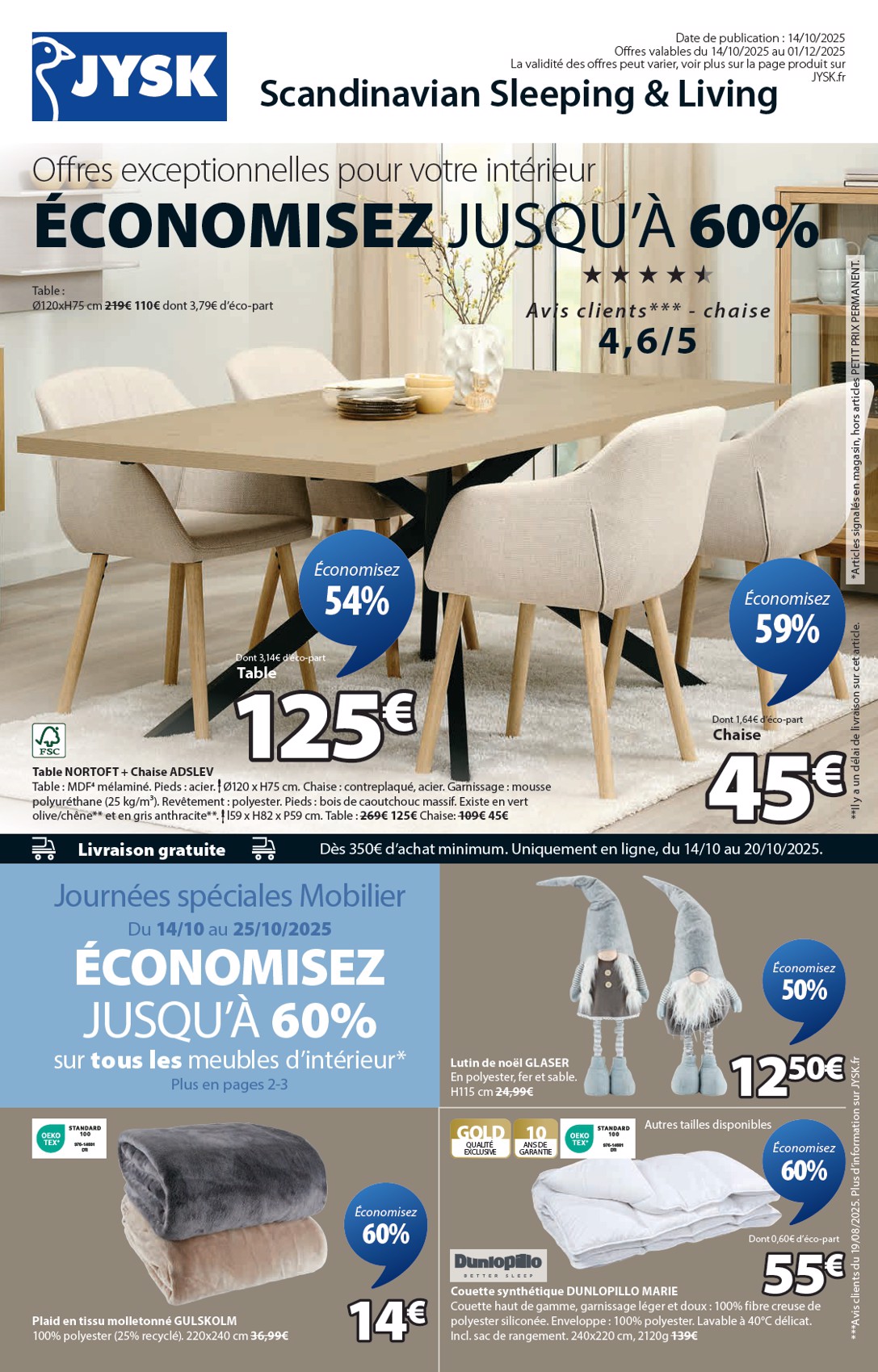 jysk - Catalogue JYSK valable du 14/10 au 01/12