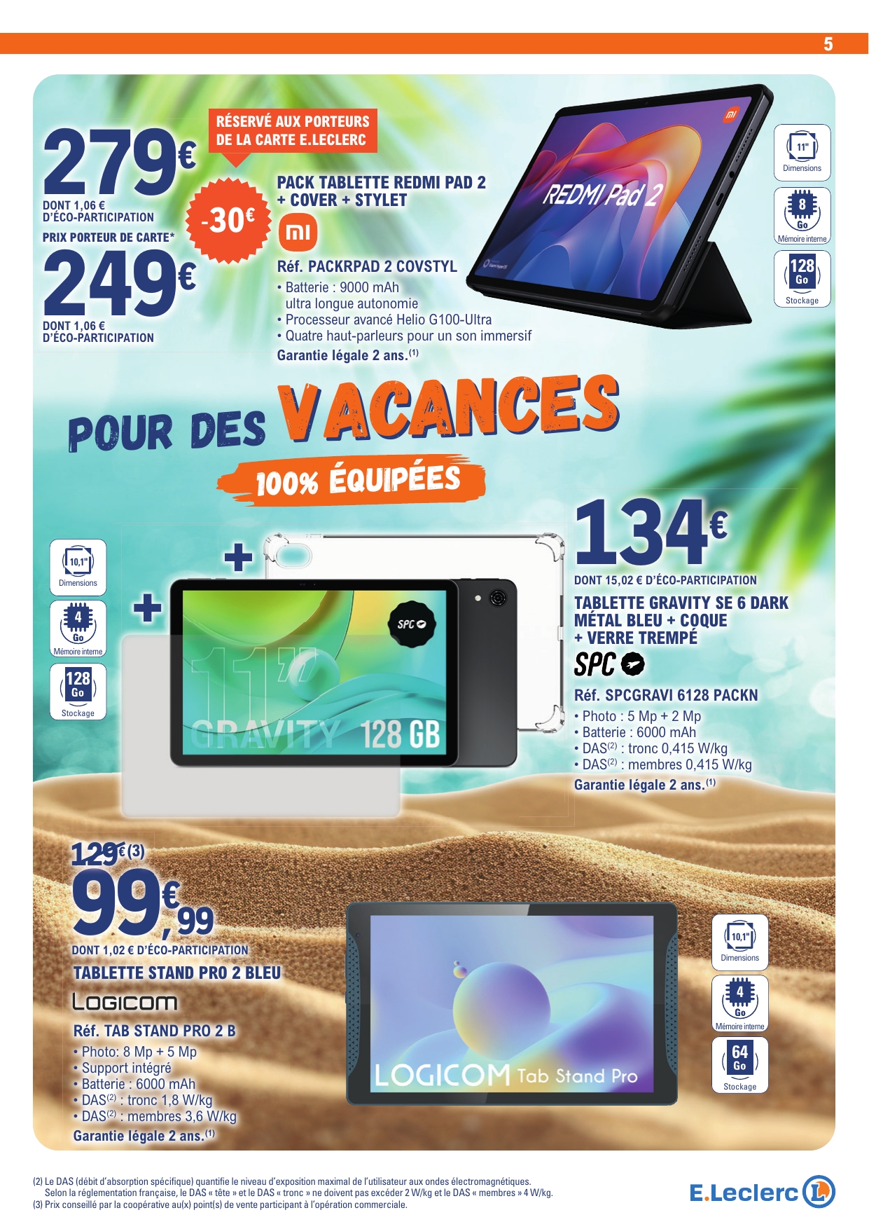 e-leclerc - Flyer E.Leclerc - Pour des Vacances pour la semaine prochaine du du mardi 16/06/2026 au du samedi 27/06/2026 - page: 5