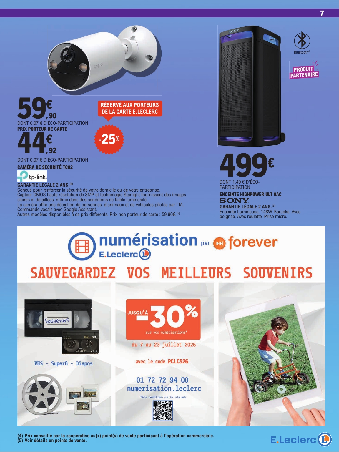 e-leclerc - Flyer E.Leclerc - High-Tech pour la semaine prochaine du du mardi 07/07/2026 au du samedi 18/07/2026 - page: 7