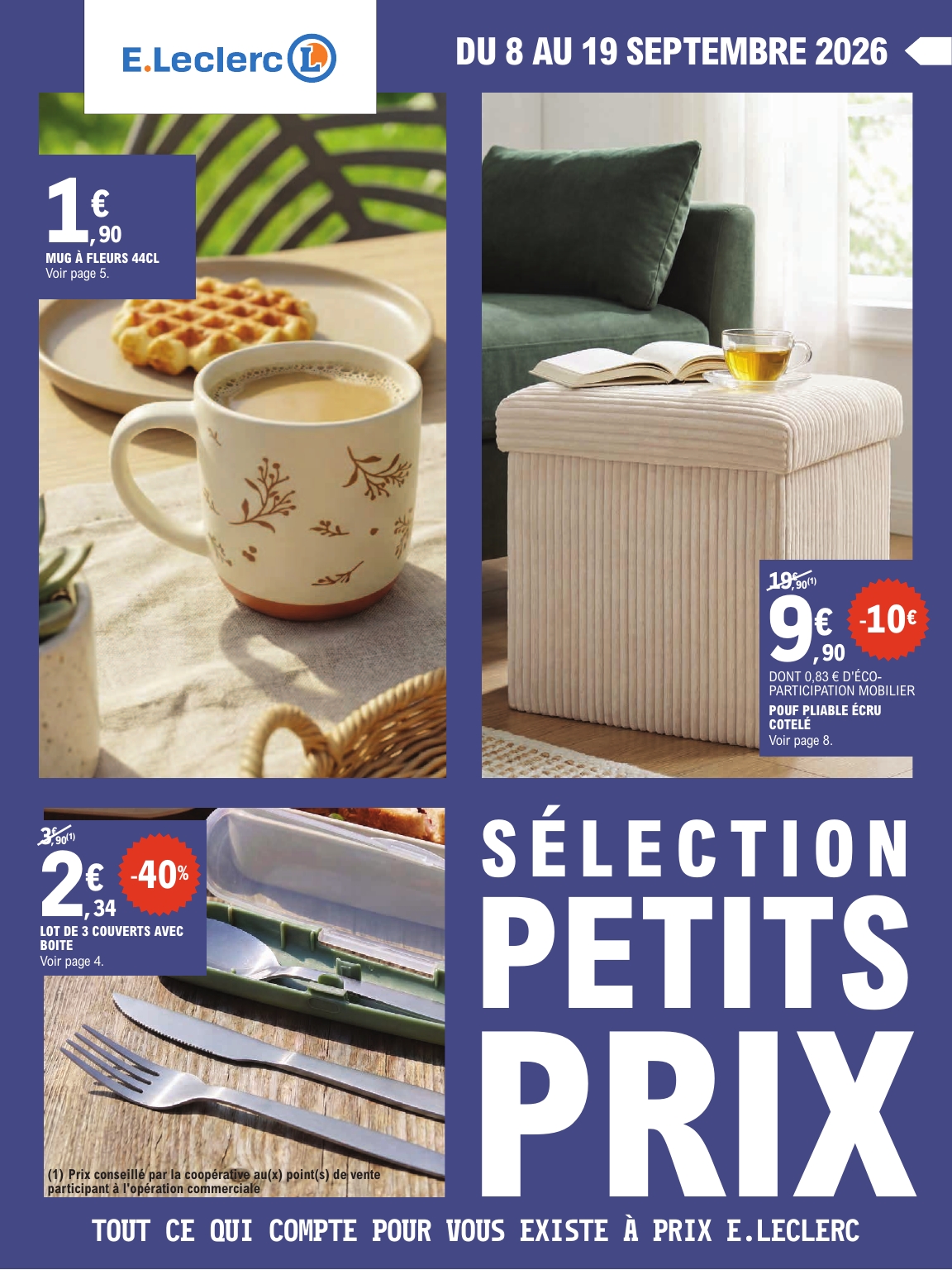 e-leclerc - Flyer E.Leclerc - Petits prix pour la semaine prochaine du du mardi 08/09/2026 au du samedi 19/09/2026