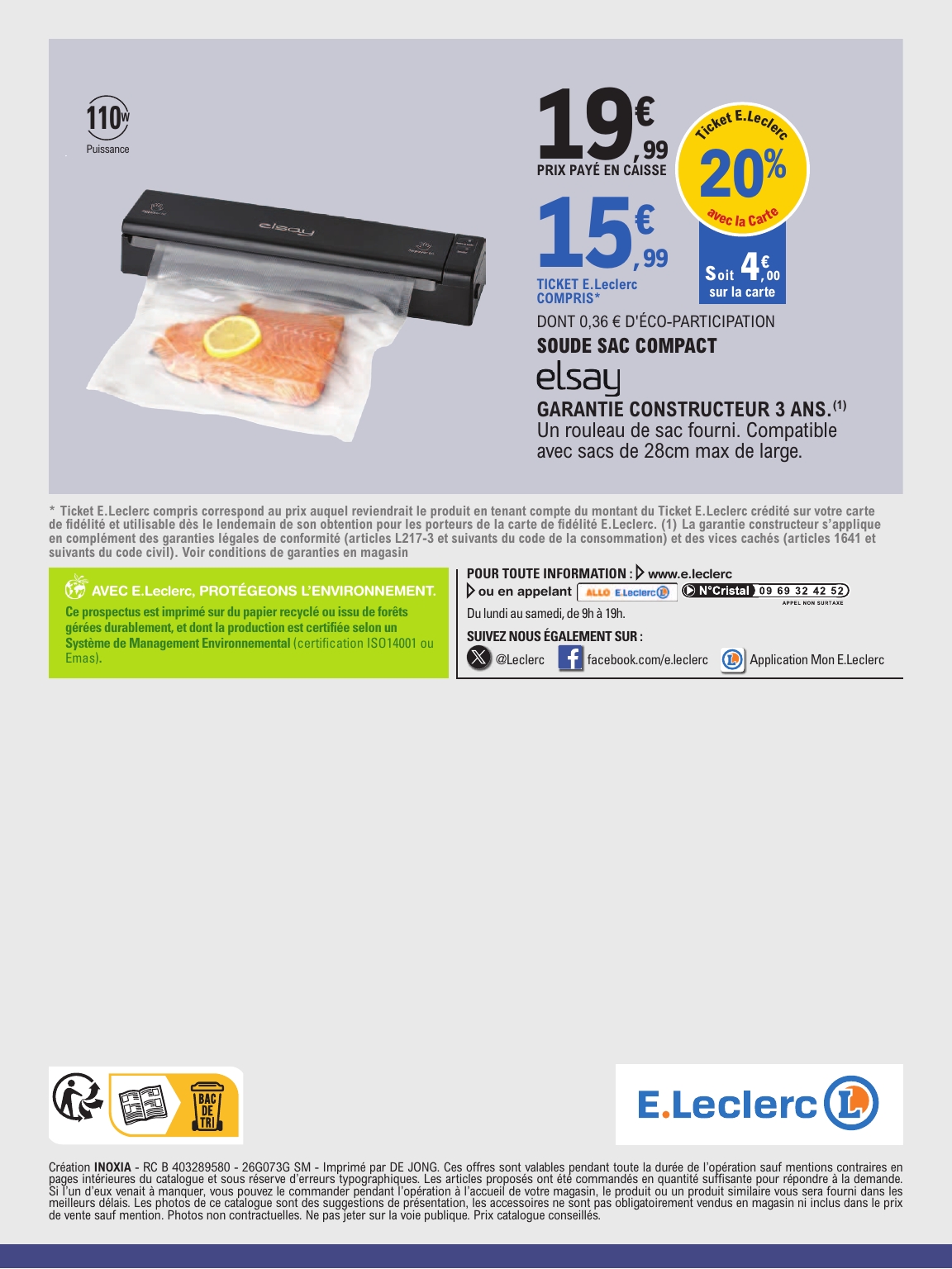 e-leclerc - Flyer E.Leclerc - Petits prix pour la semaine prochaine du du mardi 08/09/2026 au du samedi 19/09/2026 - page: 16