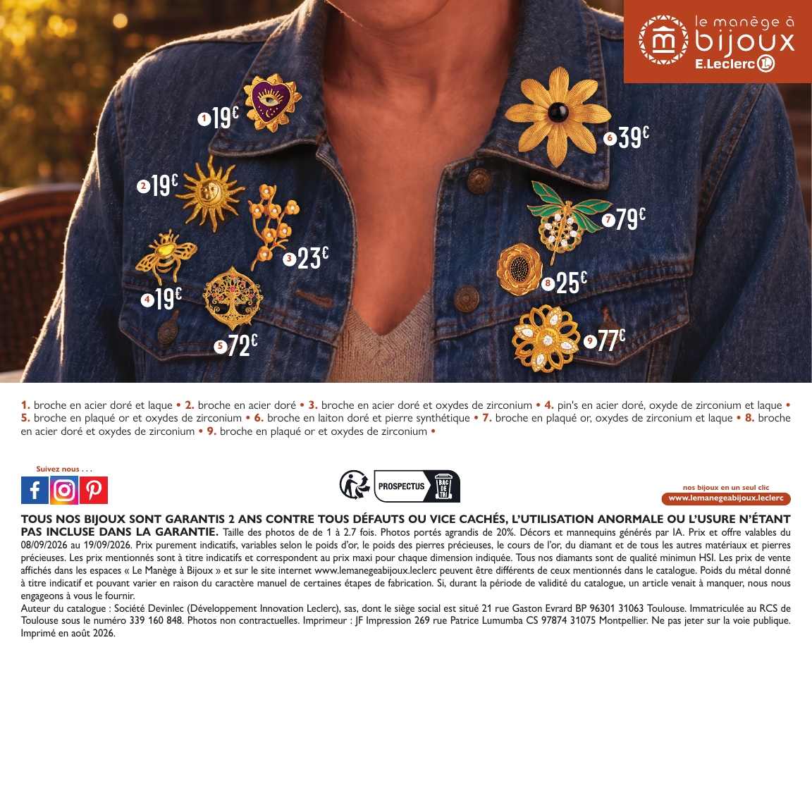 e-leclerc - Flyer E.Leclerc - Bijoux, mon bel automne pour la semaine prochaine du du mardi 08/09/2026 au du samedi 19/09/2026 - page: 12