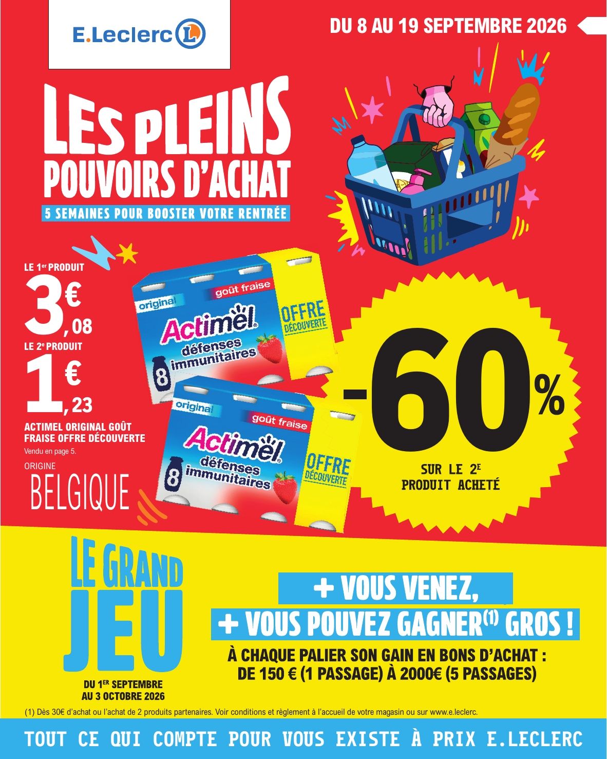 e-leclerc - Flyer E.Leclerc pour la semaine prochaine du du mardi 08/09/2026 au du samedi 19/09/2026 - page: 1