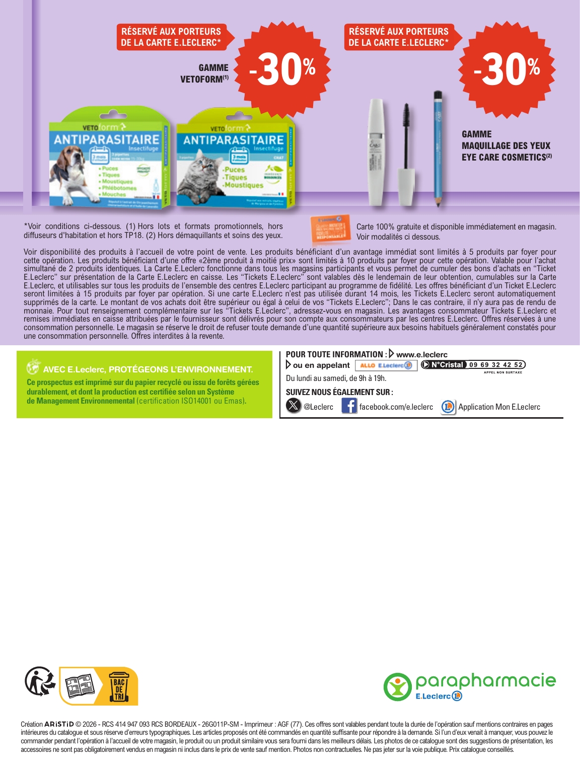e-leclerc - Flyer E.Leclerc - Parapharmacie pour la semaine prochaine du du mardi 15/09/2026 au du samedi 26/09/2026 - page: 4