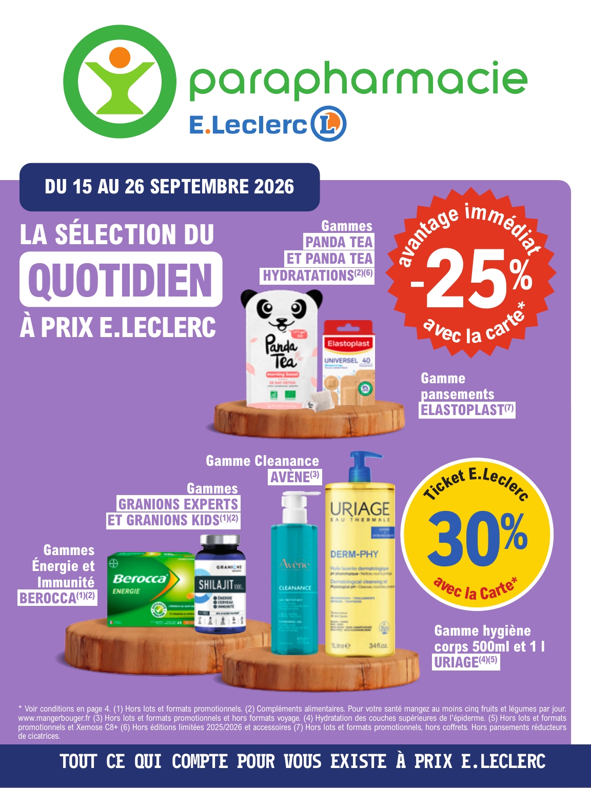 e-leclerc - Flyer E.Leclerc - Parapharmacie pour la semaine prochaine du du mardi 15/09/2026 au du samedi 26/09/2026