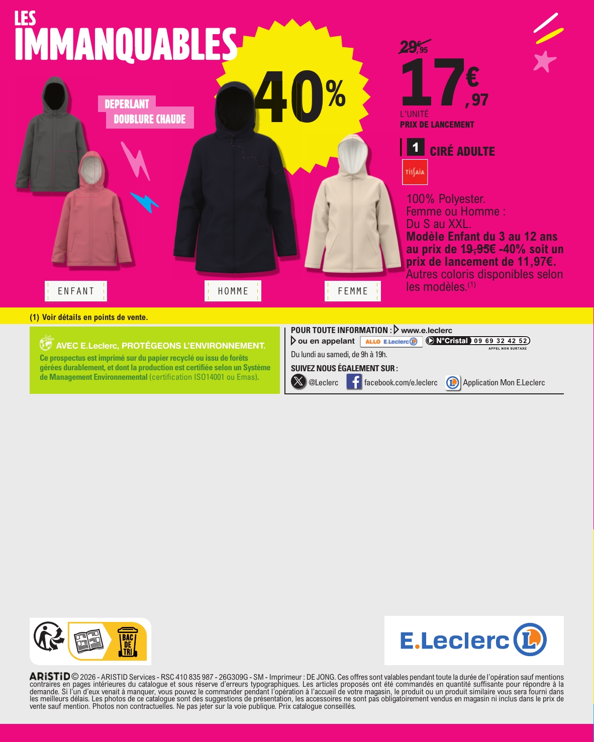 e-leclerc - Flyer E.Leclerc pour la semaine prochaine du du mardi 15/09/2026 au du samedi 26/09/2026 - page: 44