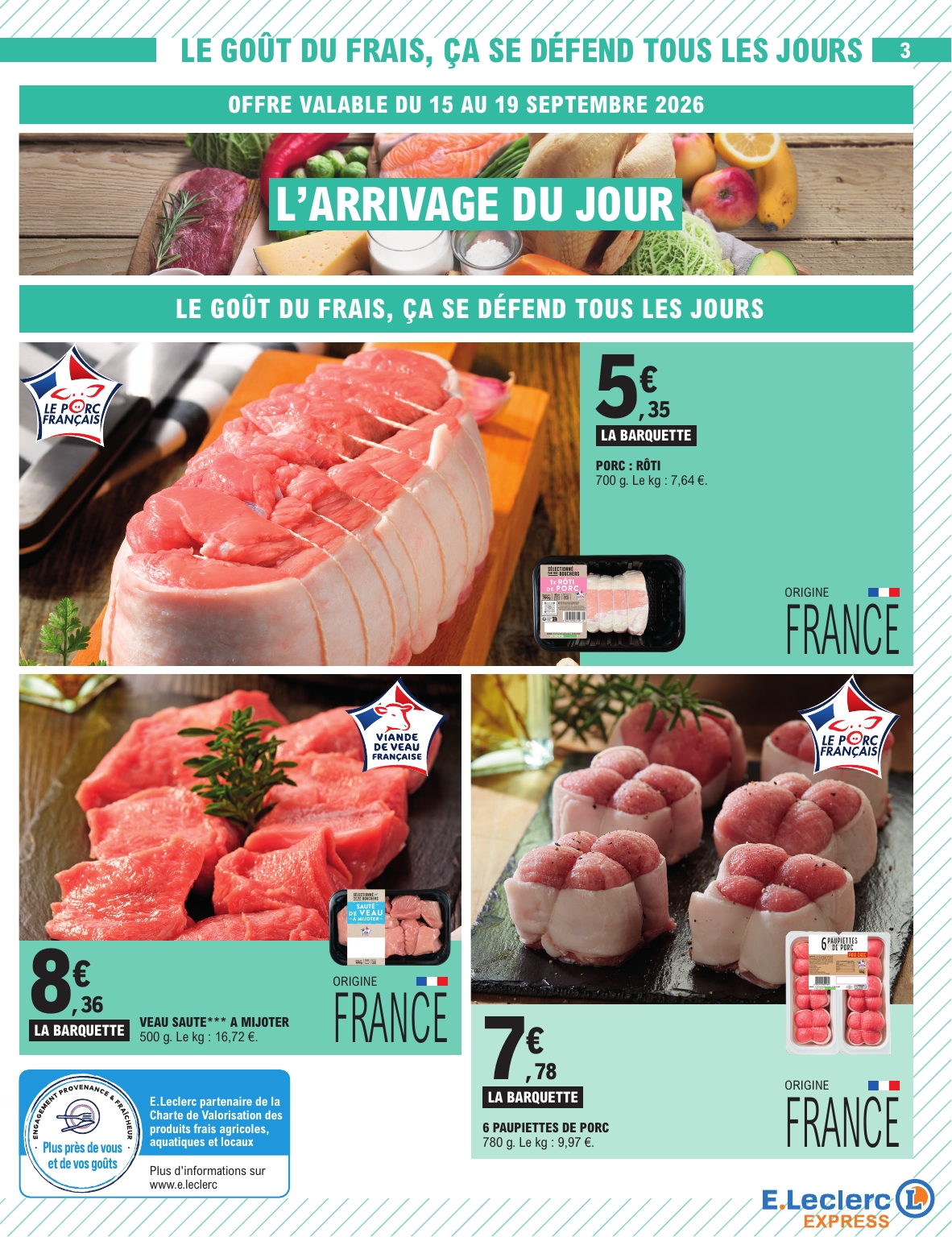 e-leclerc - Flyer E.Leclerc - Express pour la semaine prochaine du du mardi 15/09/2026 au du samedi 26/09/2026 - page: 3
