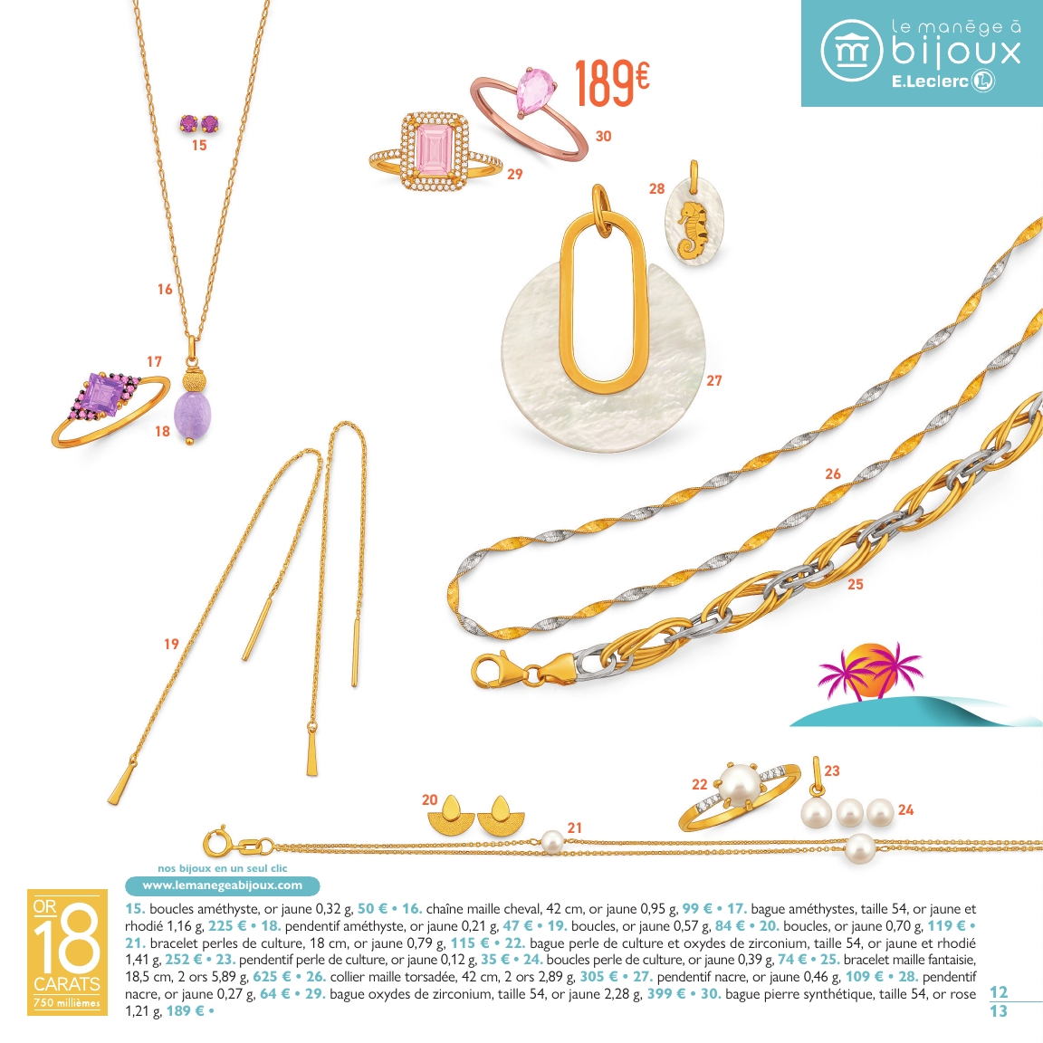 e-leclerc - Catalogue E.Leclerc - Bijoux valable dès 08/04 - 14/06 - page: 13